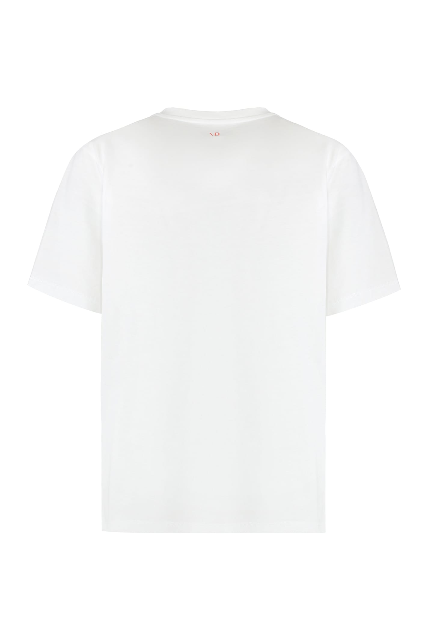 Victoria Beckham T-shirt In Cotton With Print In White