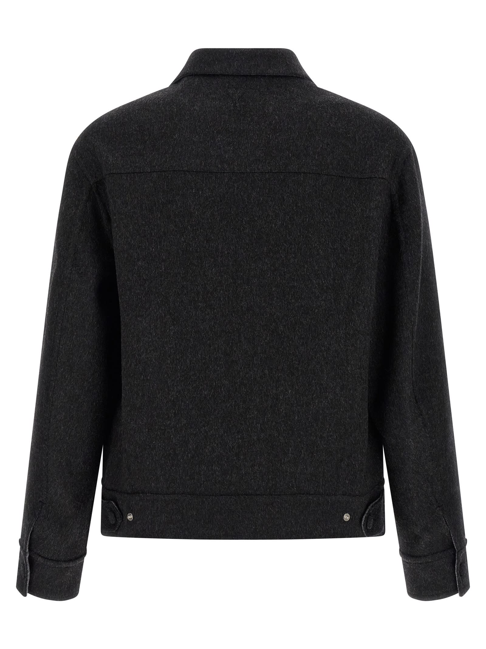 Ami Alexandre Mattiussi Adjustable Cuffs Chest Pockets Long Sleeves In Gray