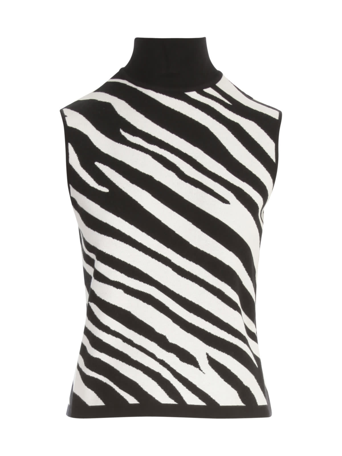 Twinset Animalier High Neck Sleevless T-shirt