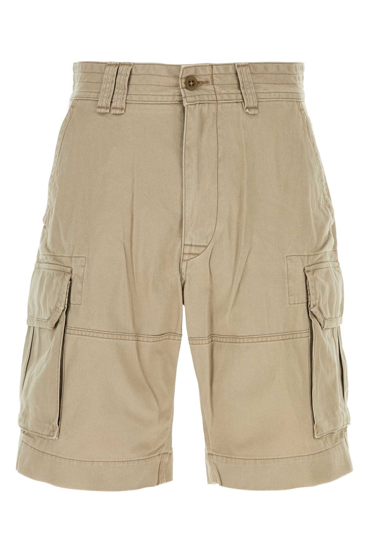 Shop Polo Ralph Lauren Beige Cotton Bermuda Shorts In 002