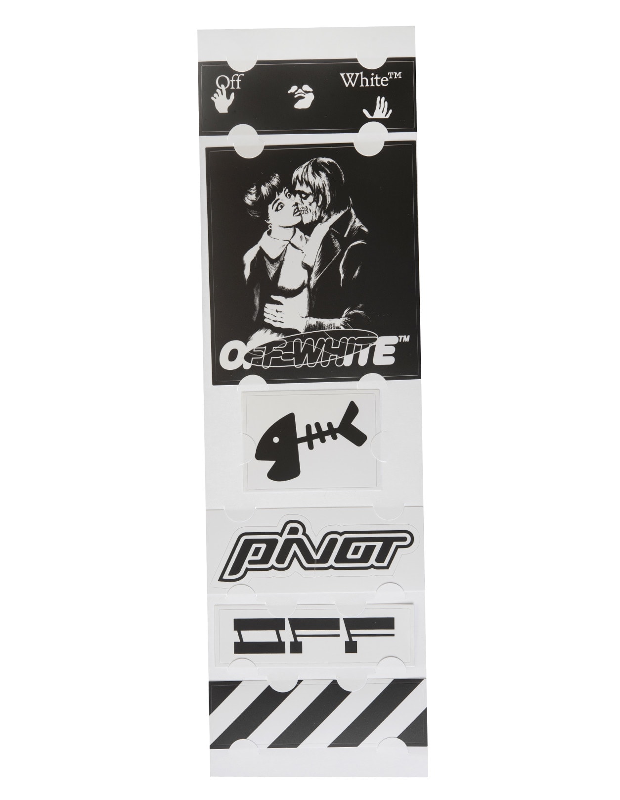 Off-white Kiss 21 Stickers In Black