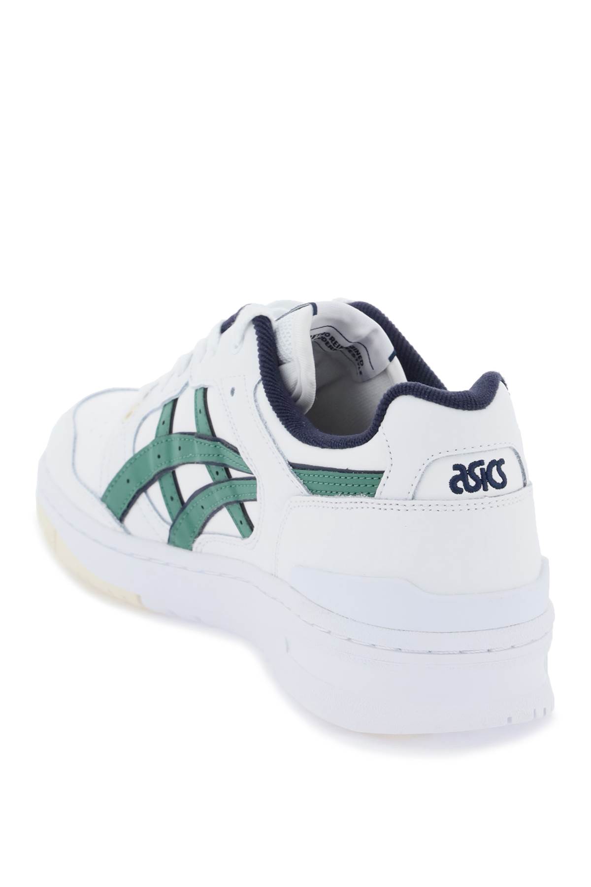 Shop Asics Ex89 Sneakers In White Shamrock Green (white)