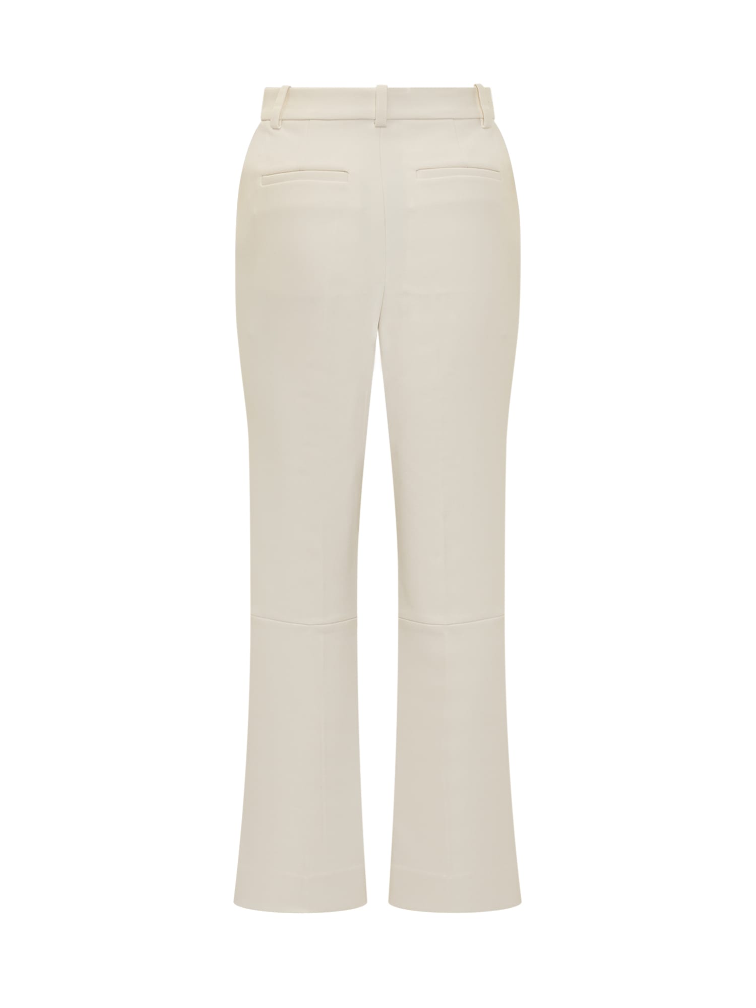 Shop Victoria Beckham Cropped Kick Trouser In Ivory