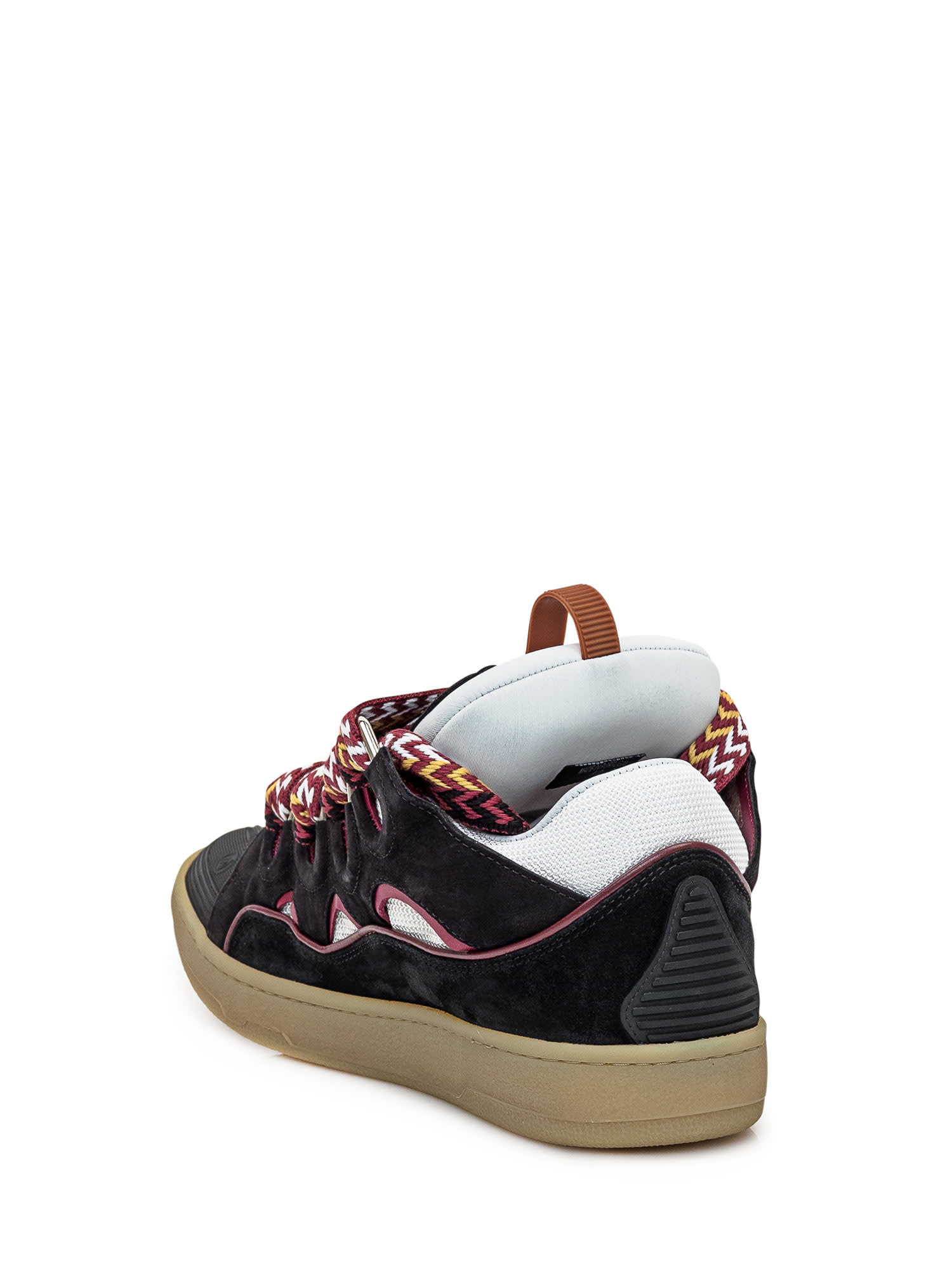 Shop Lanvin Curb Sneakers In Honey/black