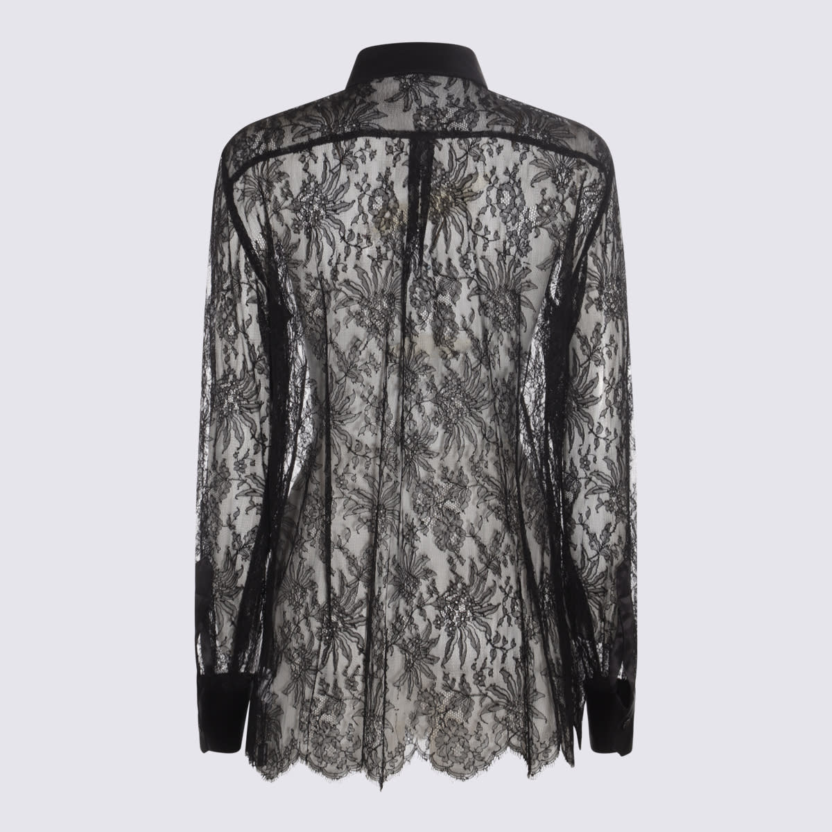 Shop Dolce & Gabbana Black Lace Shirt