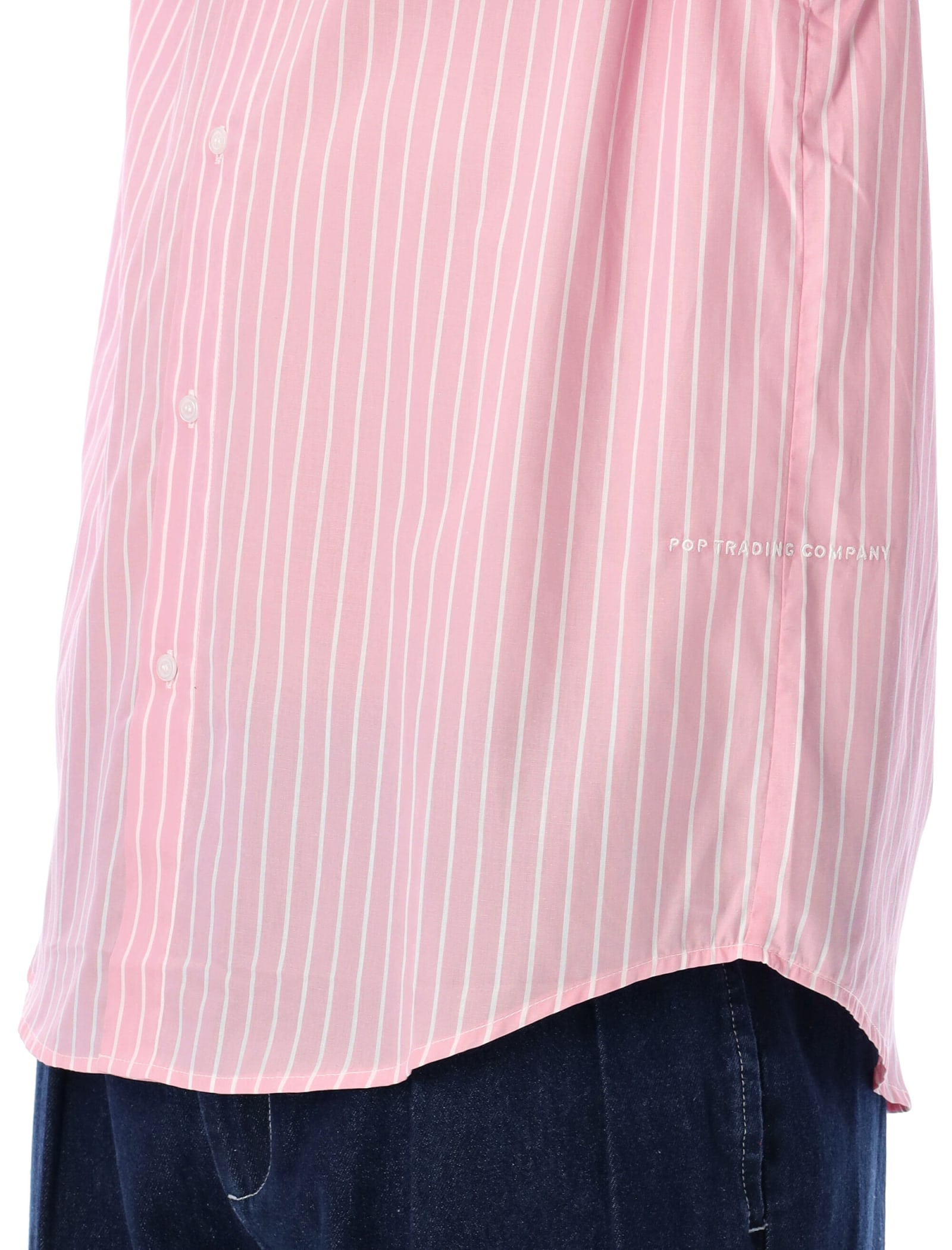 Shop Pop Trading Company Pop Striped Shirt In Pink