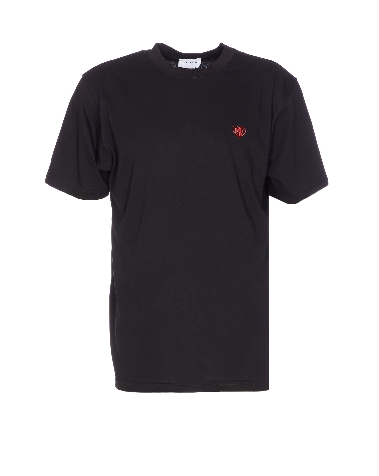 Family First Heart T-shirt In Black
