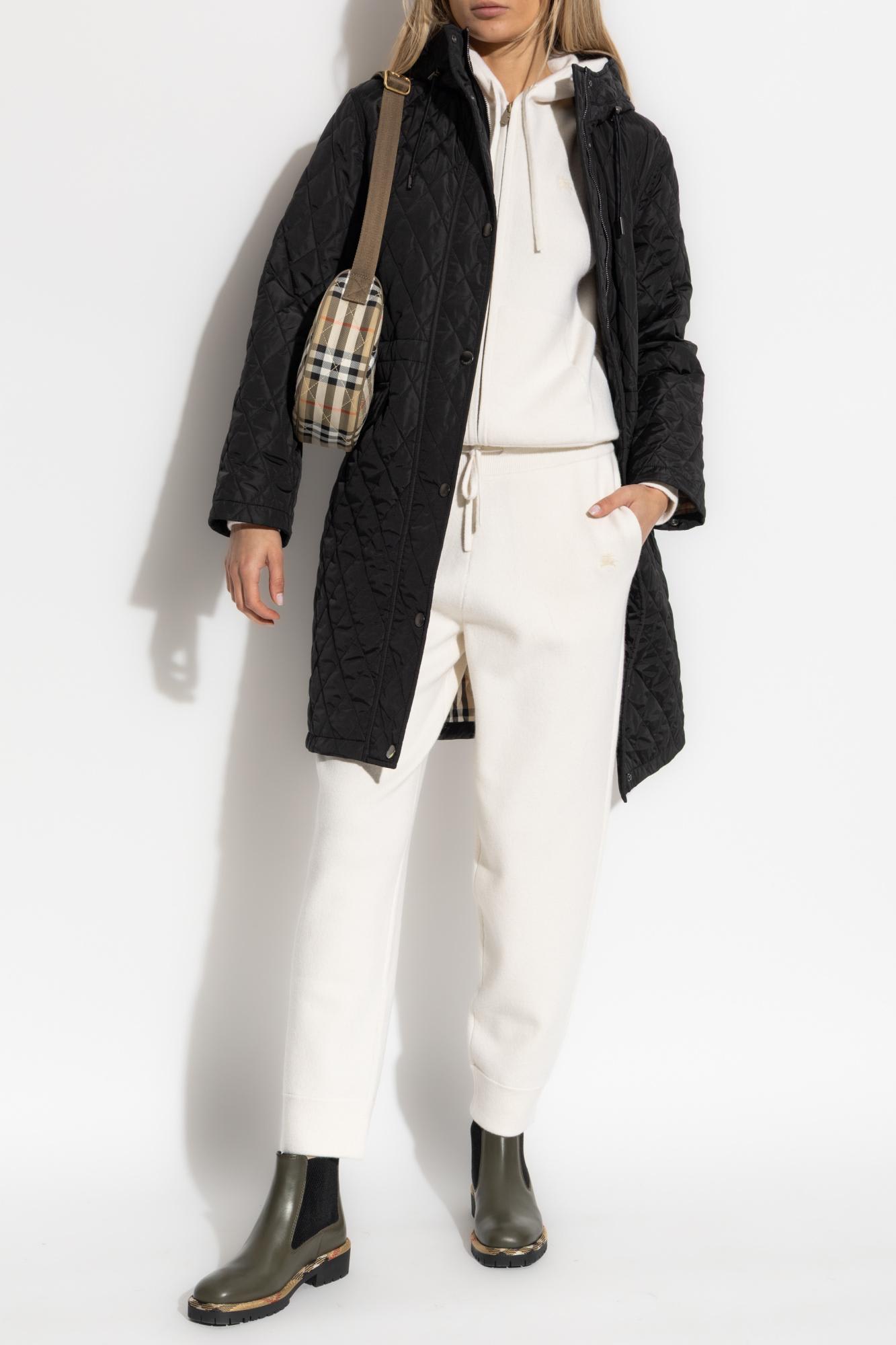Burberry Quilted Nylon Parka In Black