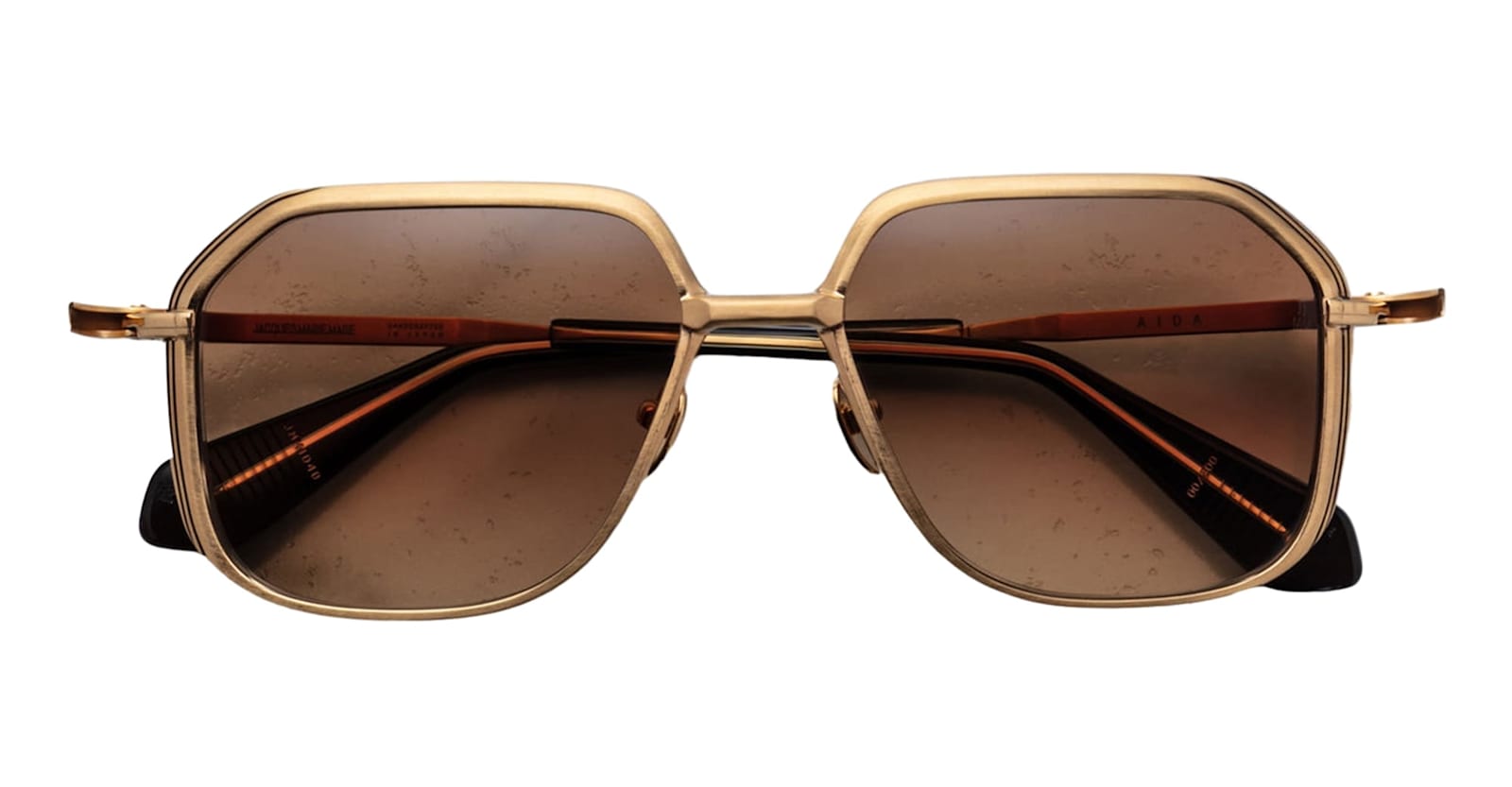 Shop Jacques Marie Mage Aida - Gold Sunglasses