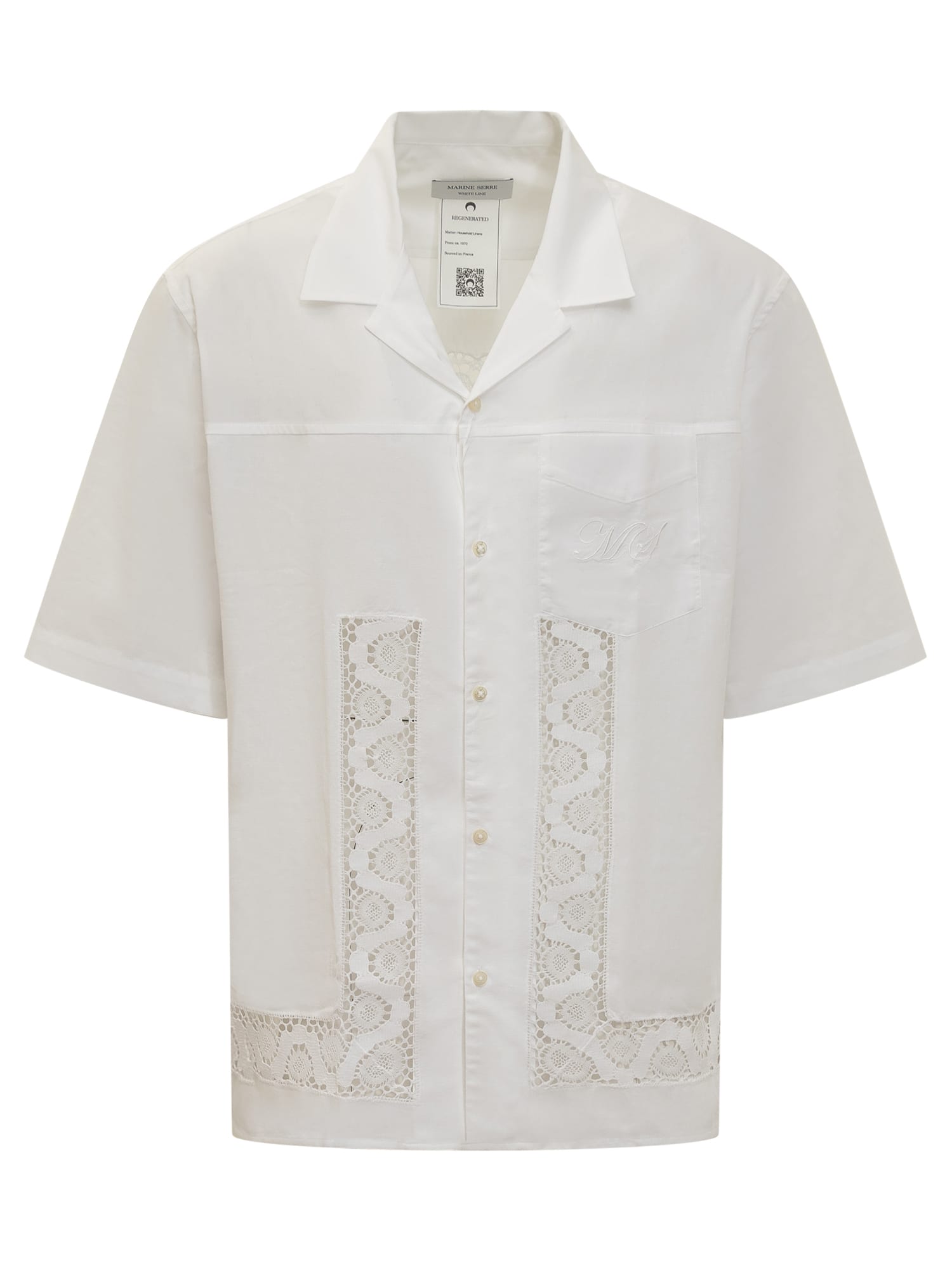 Shop Marine Serre Bbowling Shirt In White