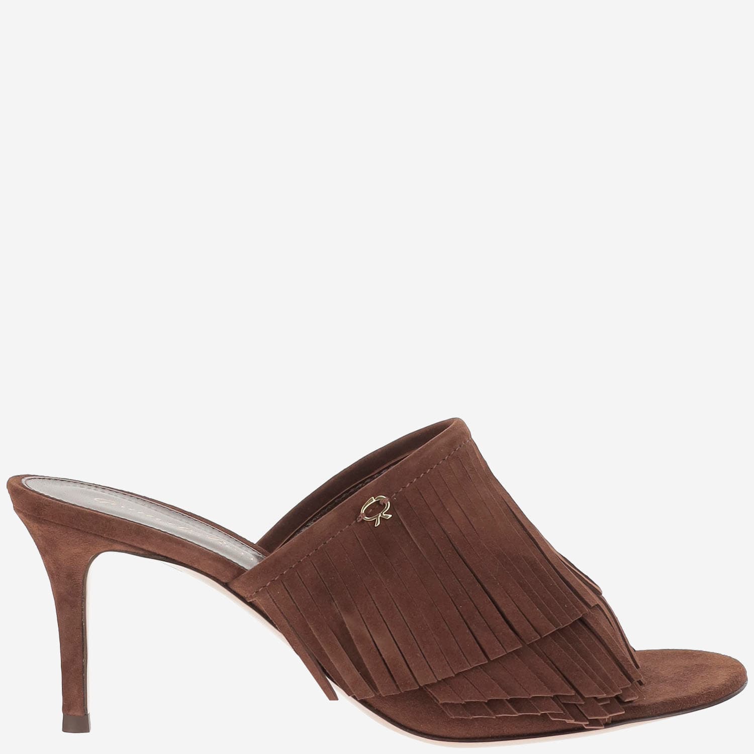 Suede Mules With Bangs