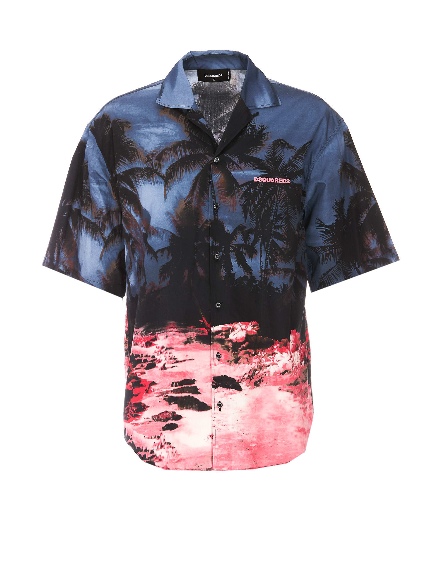 Shop Dsquared2 D2 Sunrise Bowling Shirt