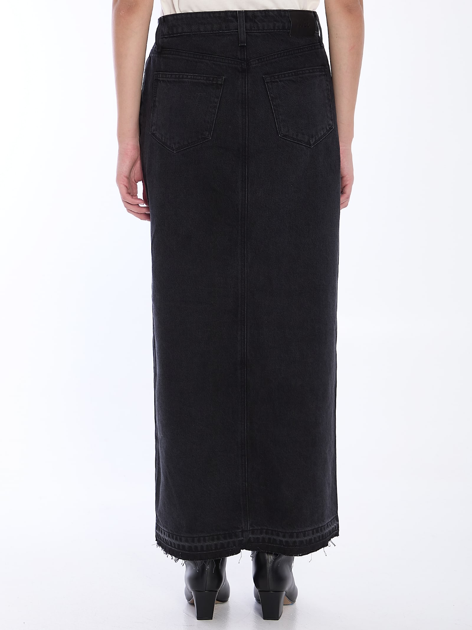 Shop Paige Angela Maxi Skirt In Black