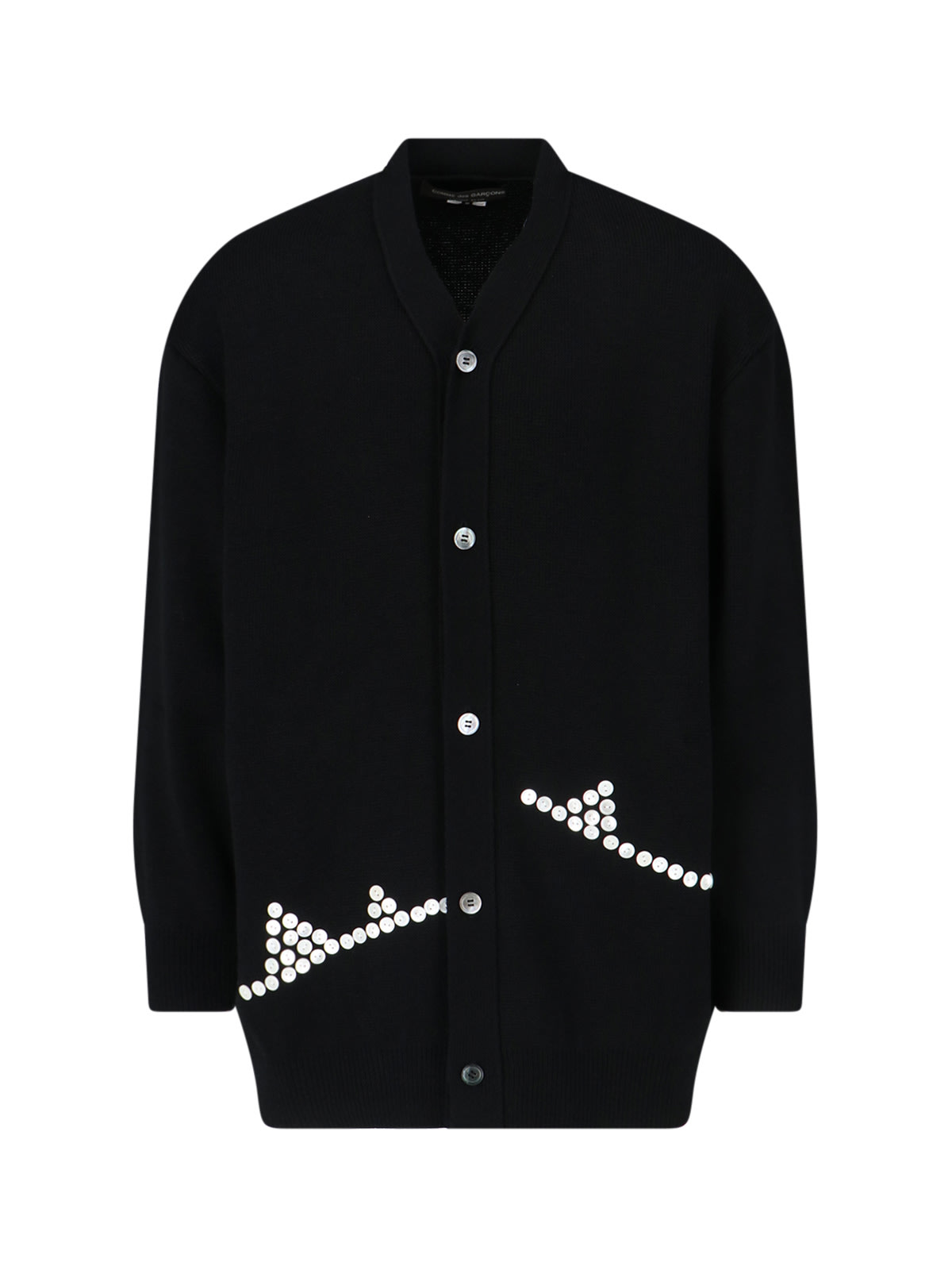 Shop Comme Des Garçons Homme Deux Button Detail Cardigan In Black