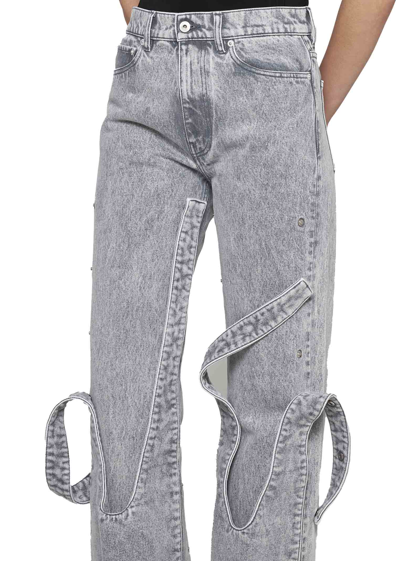 Shop Y/project Jeans In Vintage Grey
