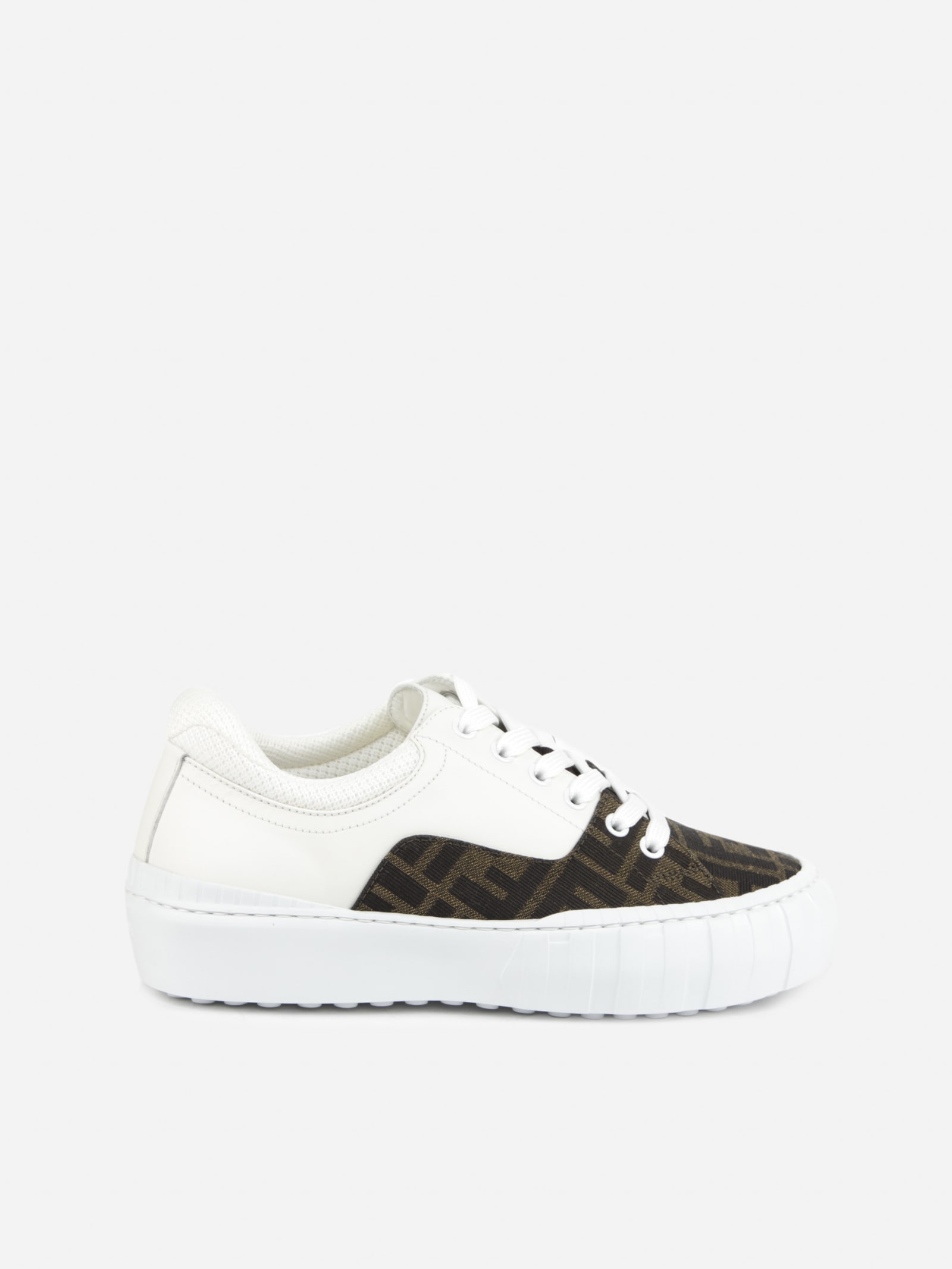 Photo of  Fendi Fendi Force Sneakers In Leather And Fabric- shop Fendi Sneakers online sales