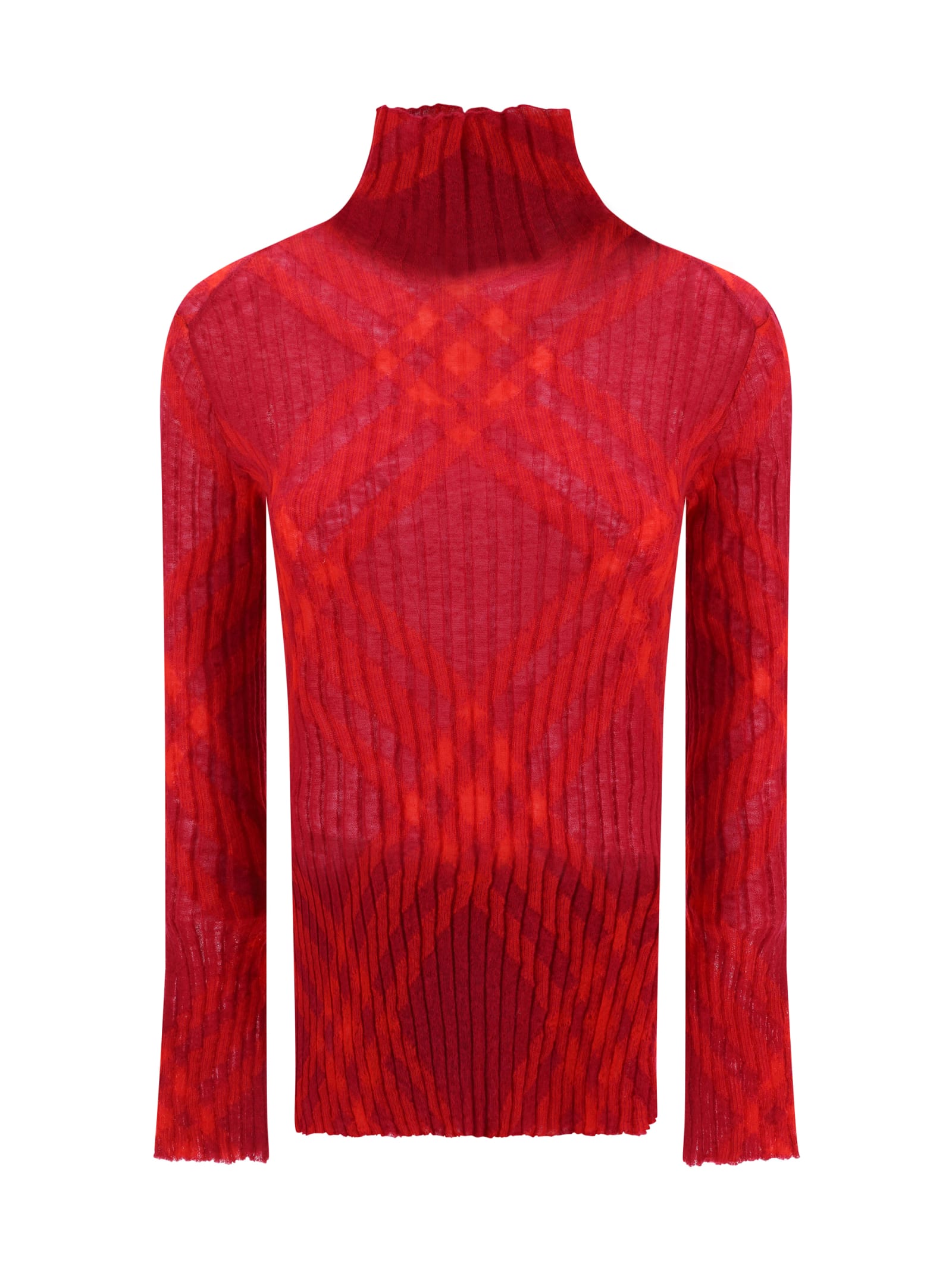 Burberry Turtleneck Sweater In Ripple Ip Check