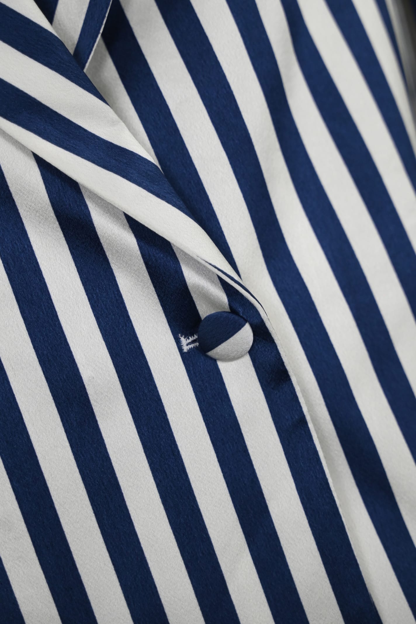 Shop Mvp Wardrobe Le Galion Jacket In Cream/deep Blue