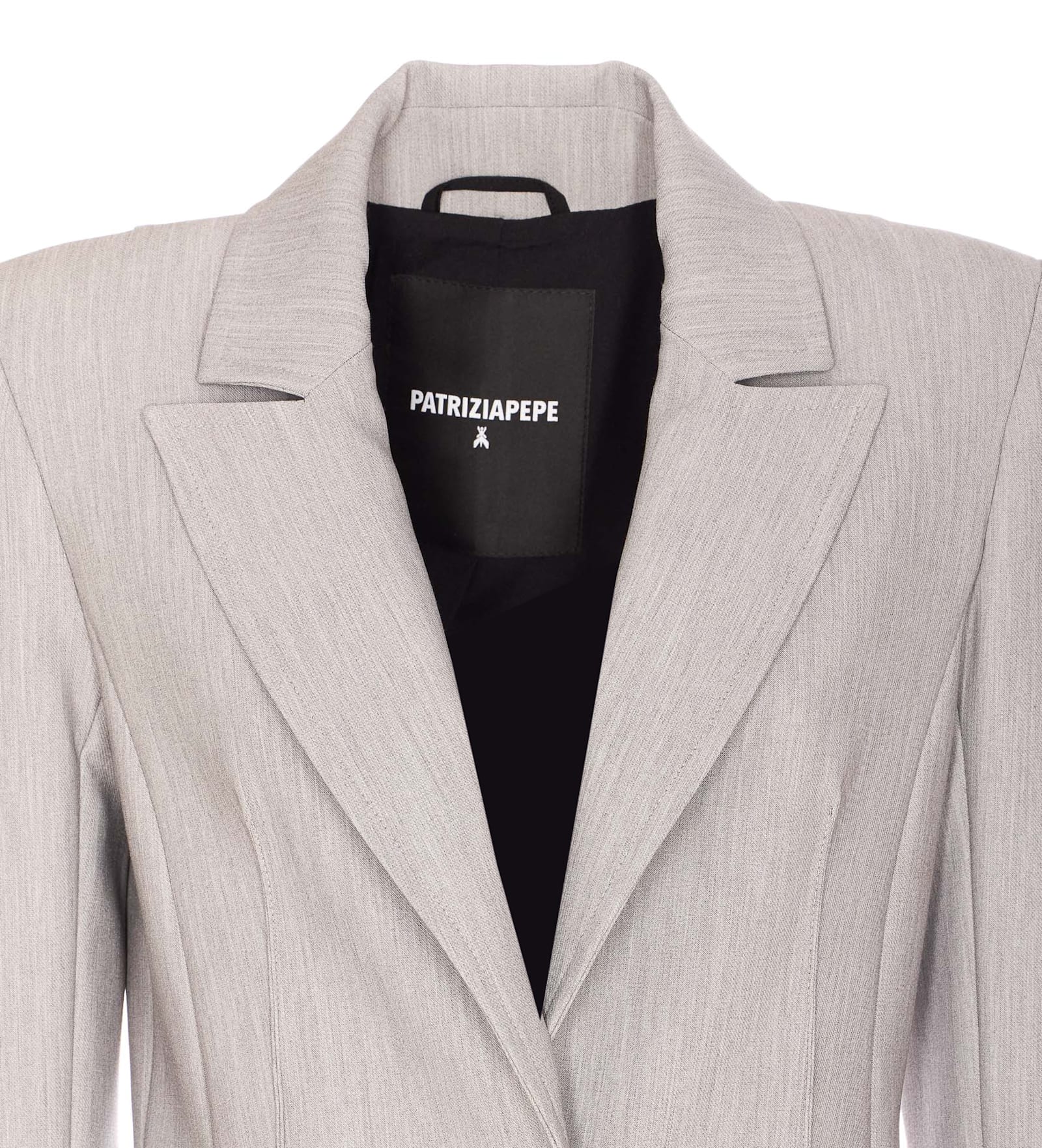 Patrizia Pepe Color Block Jacket In Grey