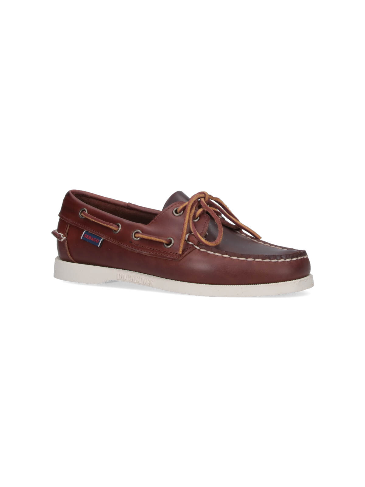 Sebago Slip-on Shoes With Stitching And Lace Detail In Brown