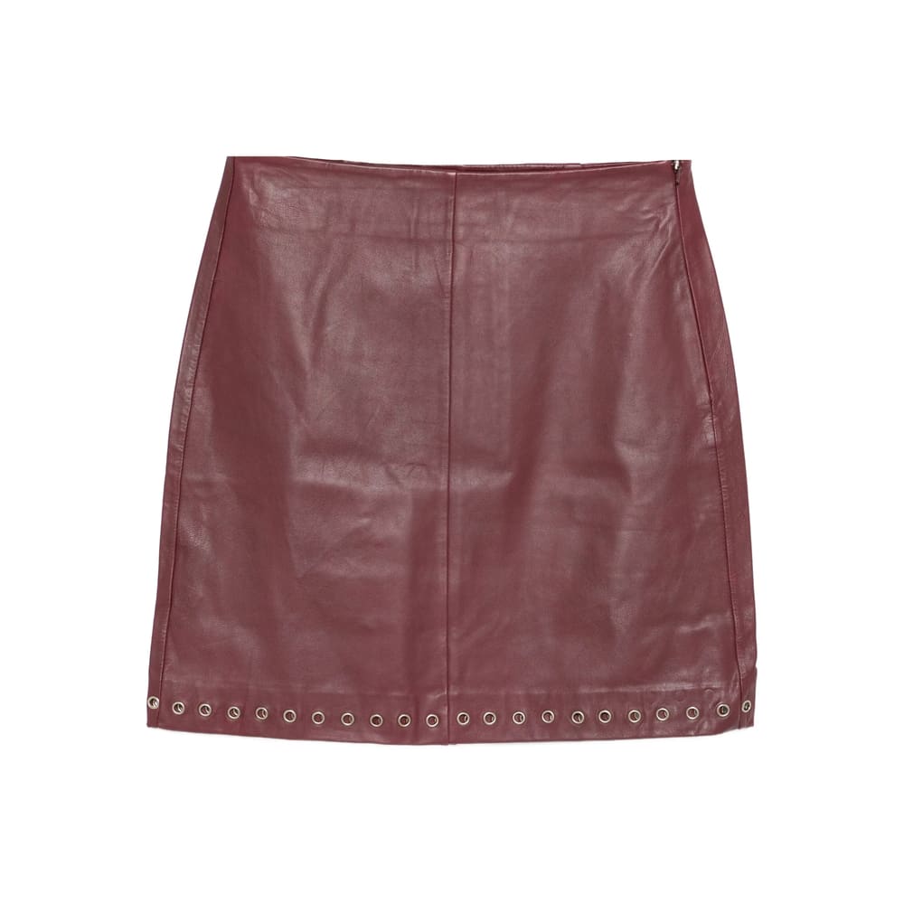 Gimaguas Eyelet-embellished Skirt In Brown