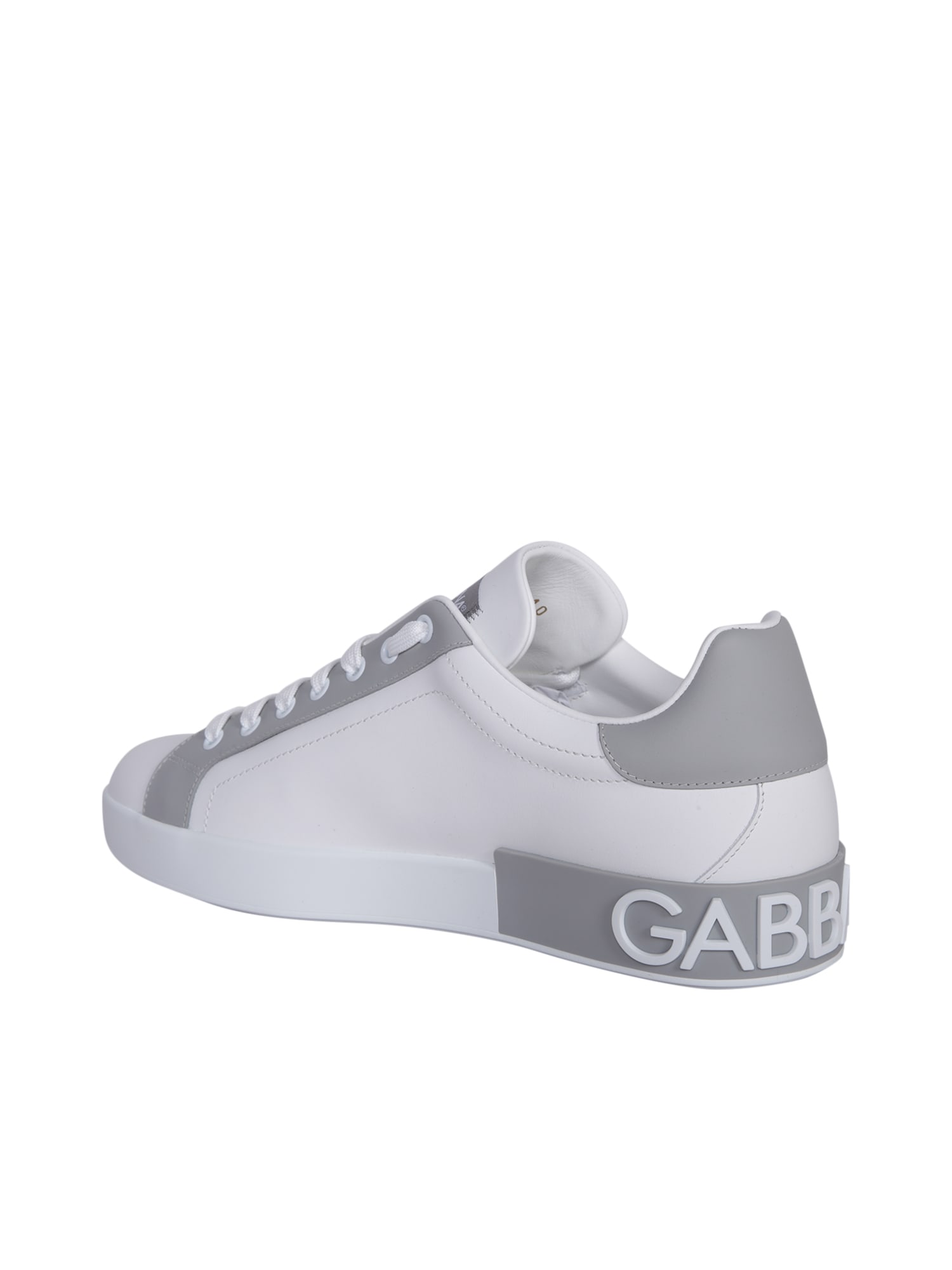 Shop Dolce & Gabbana Portofino White/grey Sneakers
