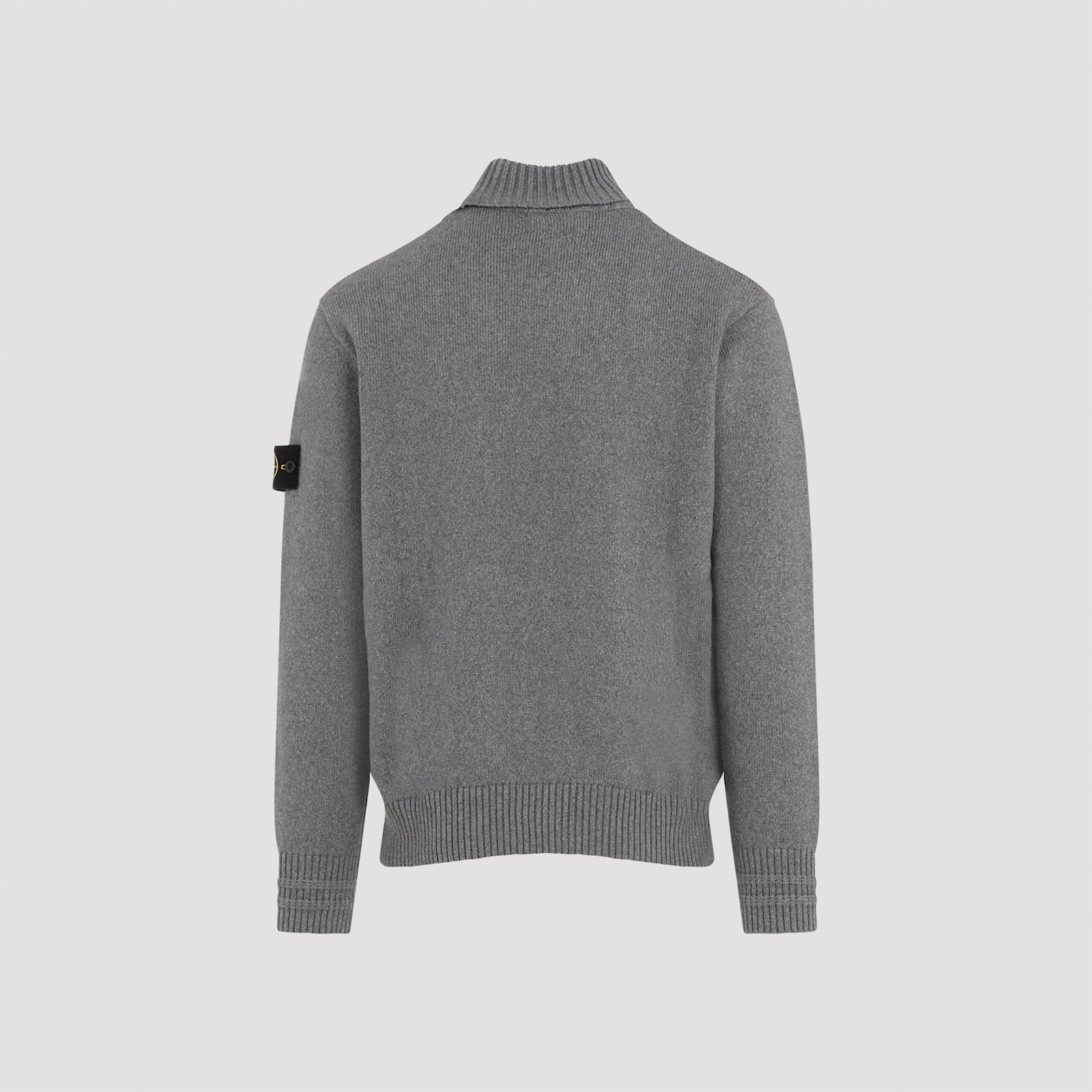 Shop Stone Island Cotton Pullover In Melange Grey