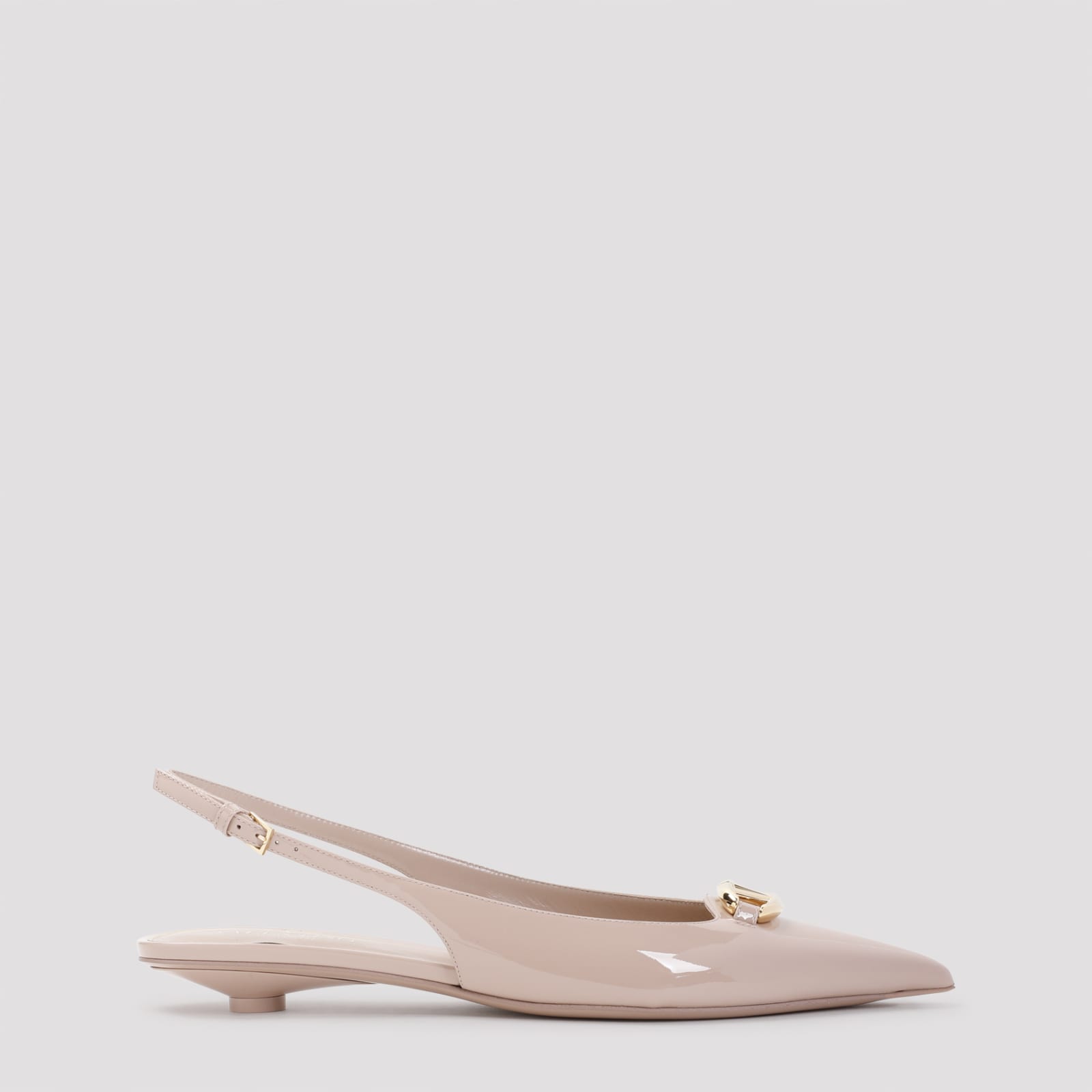 Shop Valentino Vlogo The Bold Edition Ballerinas In Beige Rose