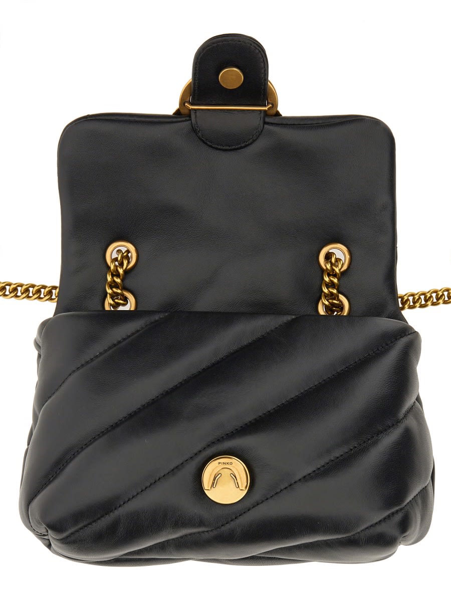 Shop Pinko Love Puff Mini Bag In Black