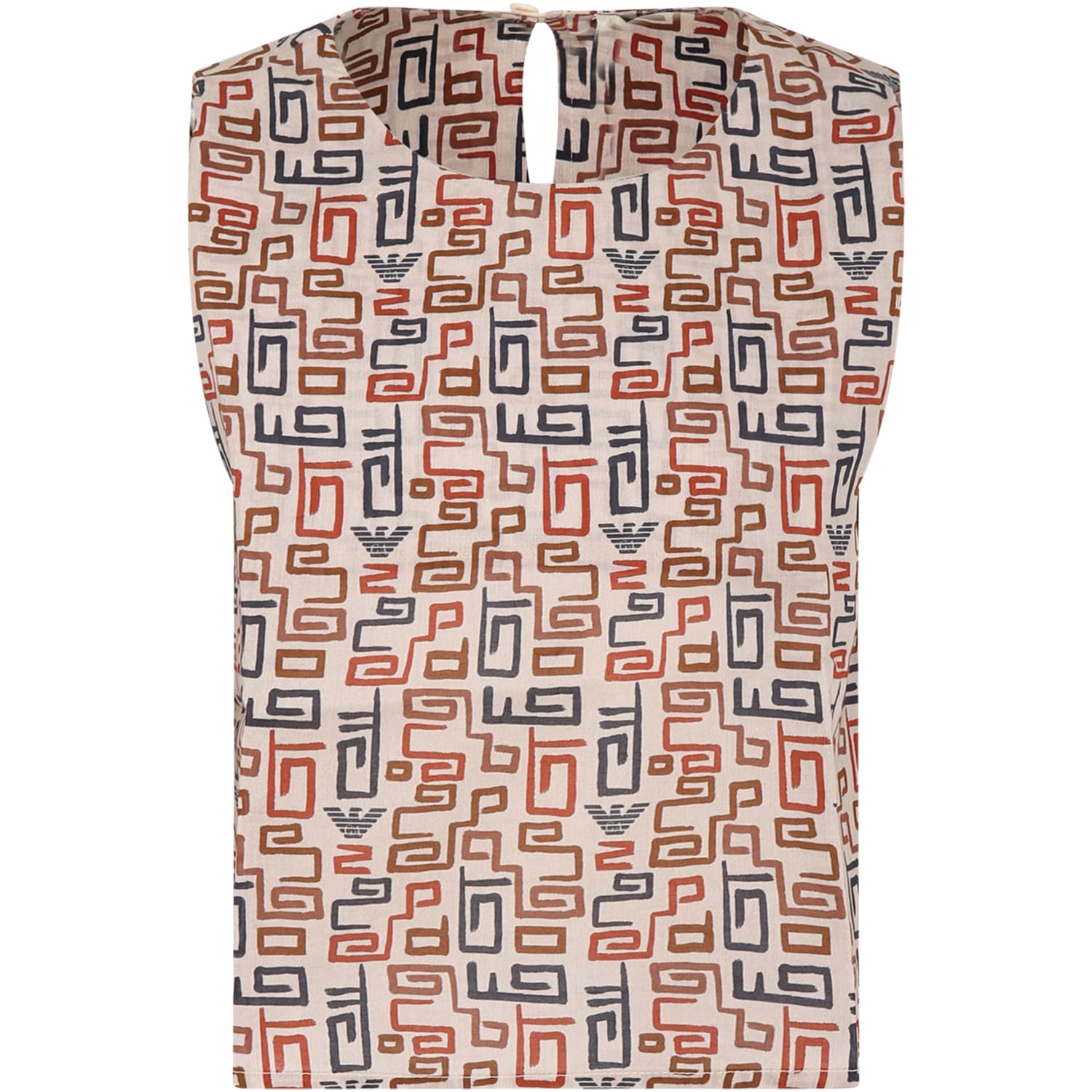 Armani Collezioni Kids' Multicolor T-shirt For Girl With Logo
