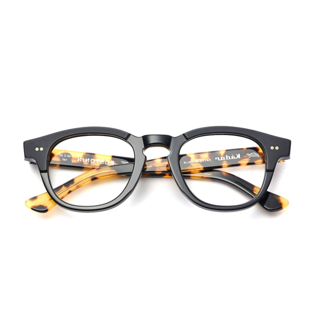 Kador Round-frame Glasses In Black