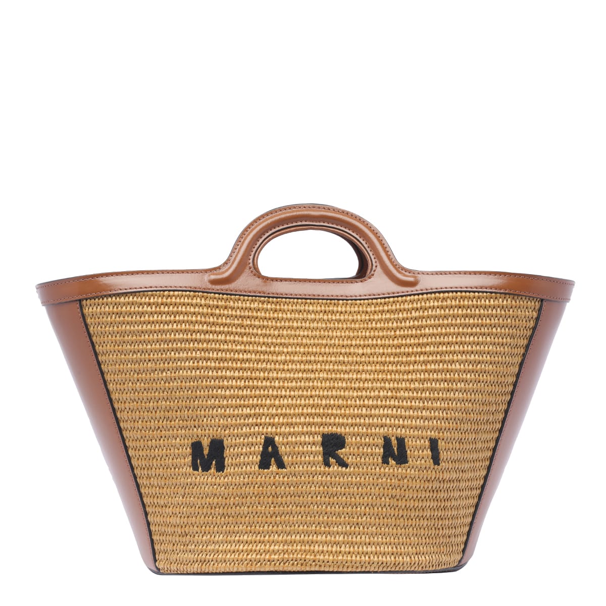 Shop Marni Small Tropicalia Bag In Brown