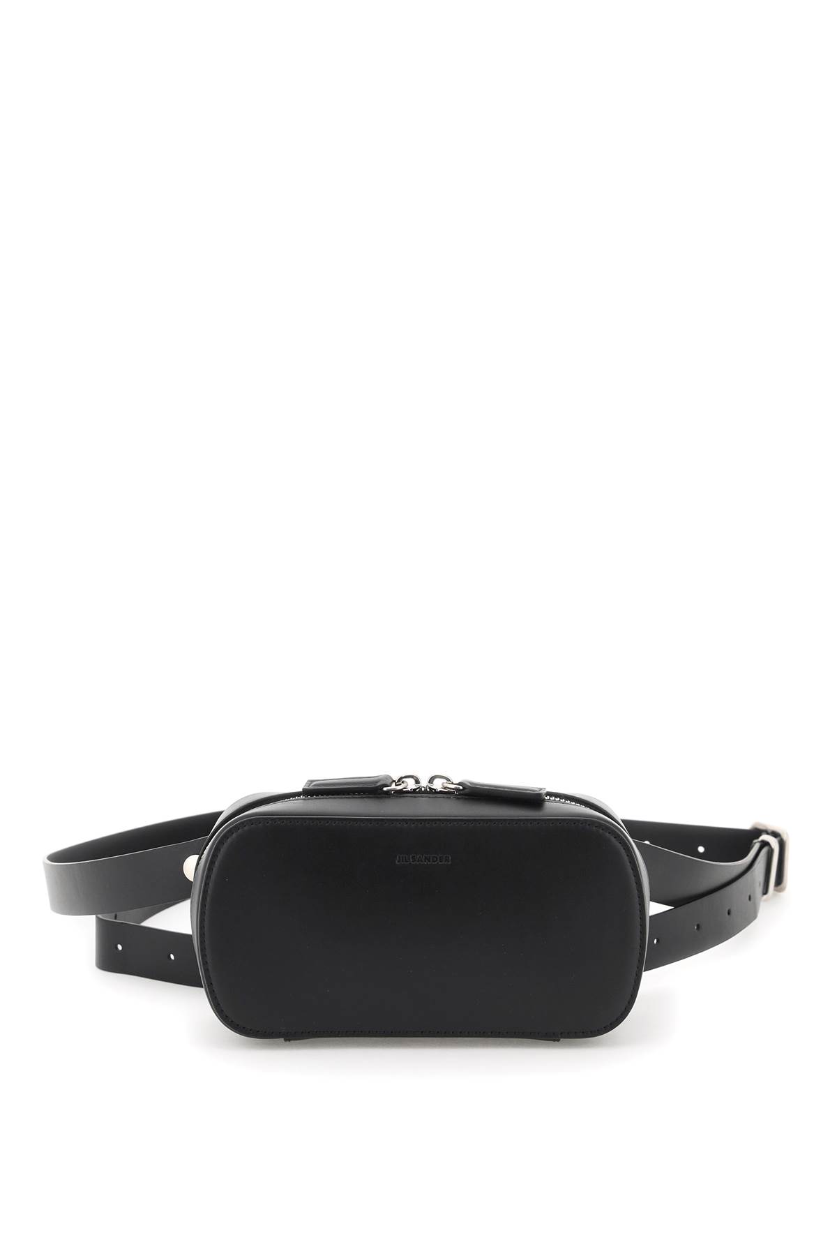 Jil Sander Leather Crossbody Bag In Black (black)
