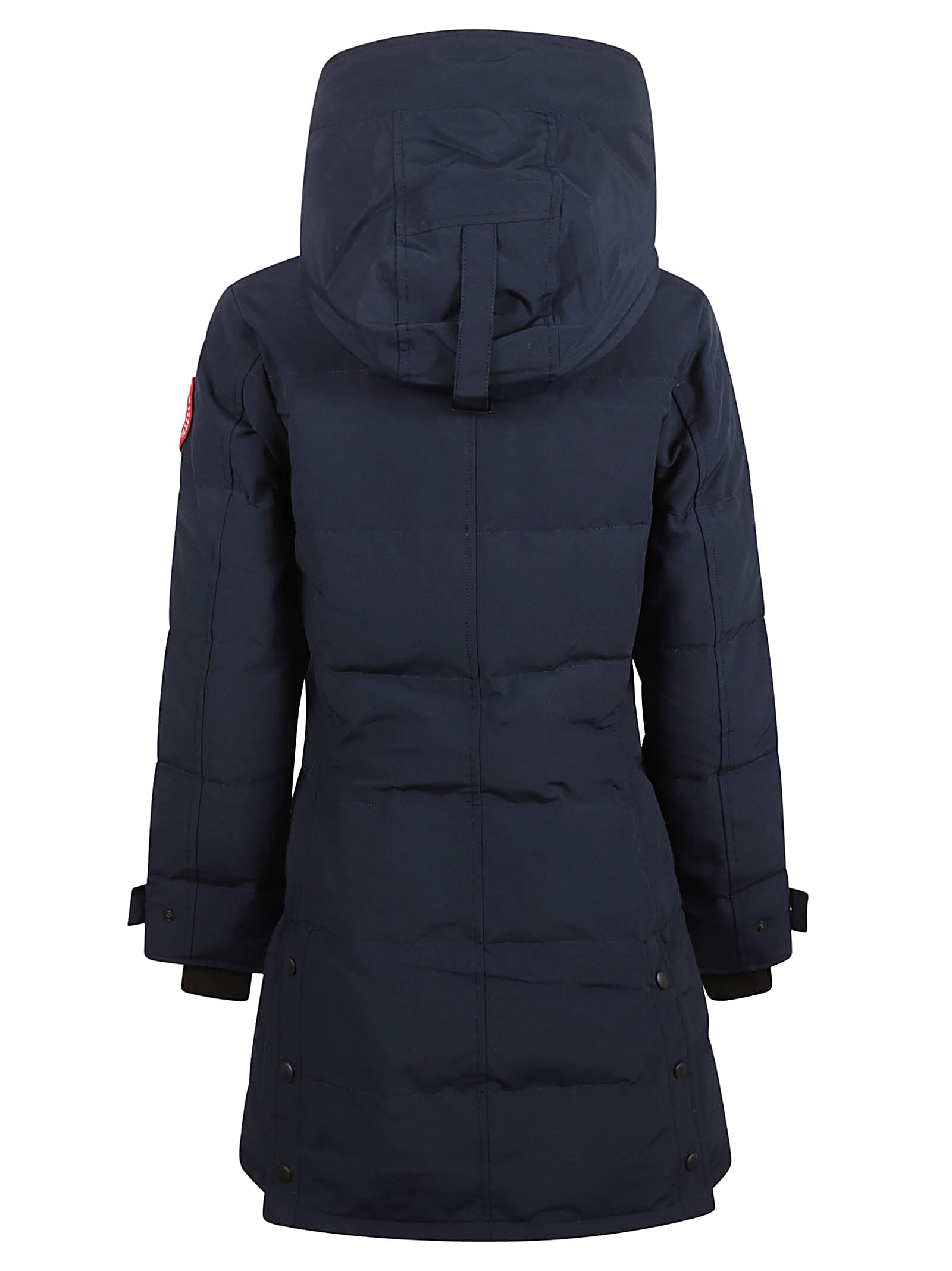 Shop Canada Goose Hooded Buttoned Parka In Atlantic Navy