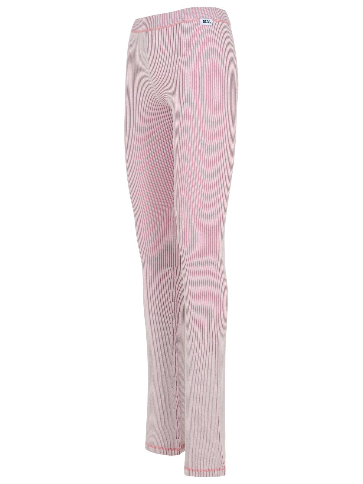 Shop Gcds Leggings In Pink Viscose Blend
