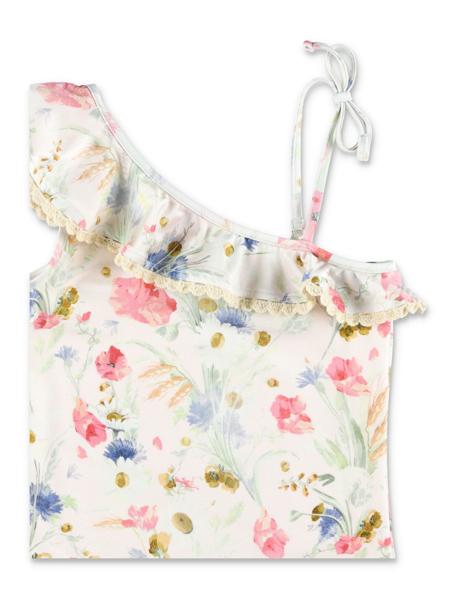 Zimmermann Lucky Kids Frill Swimsuit In Multi