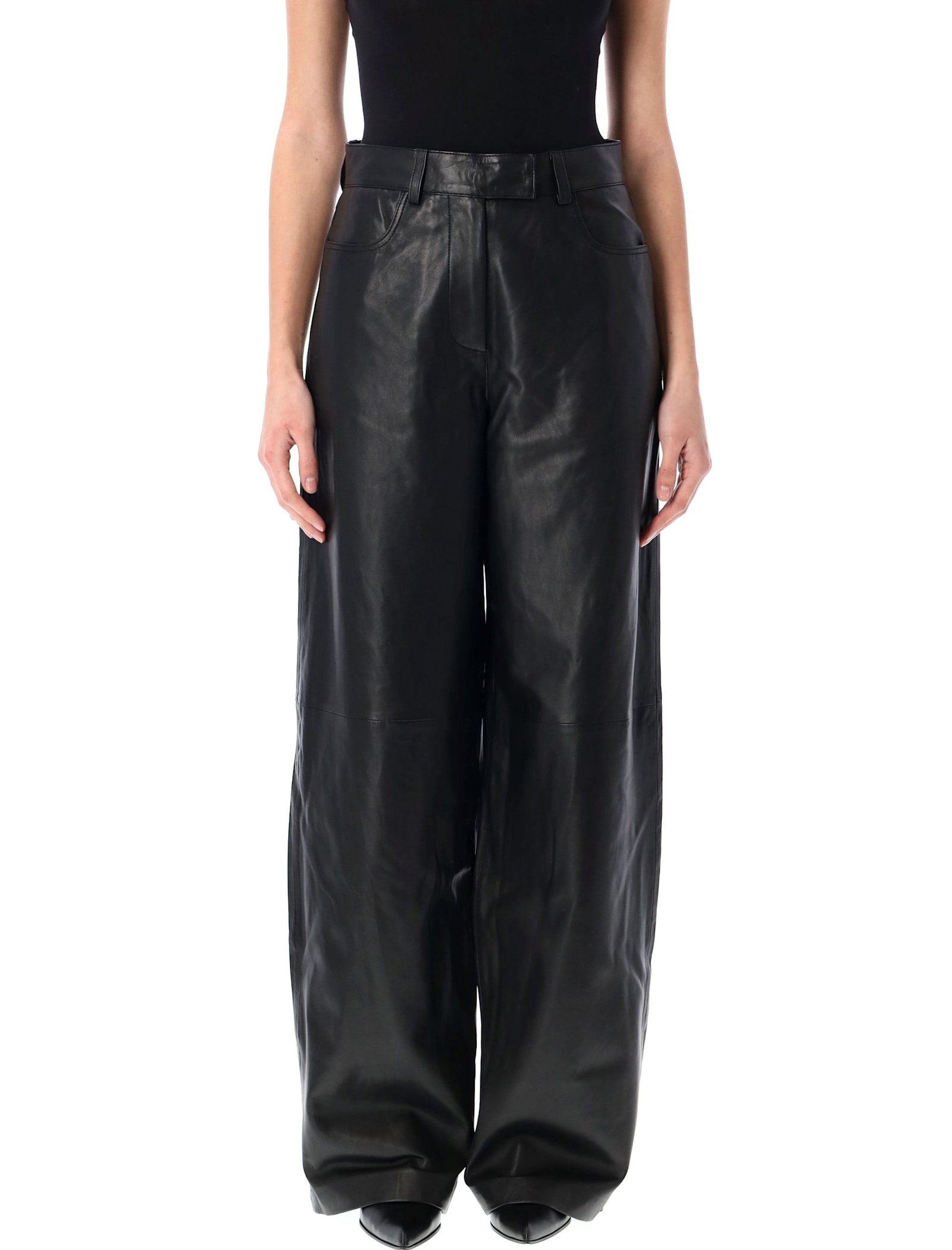 Cocoon Leather Pants