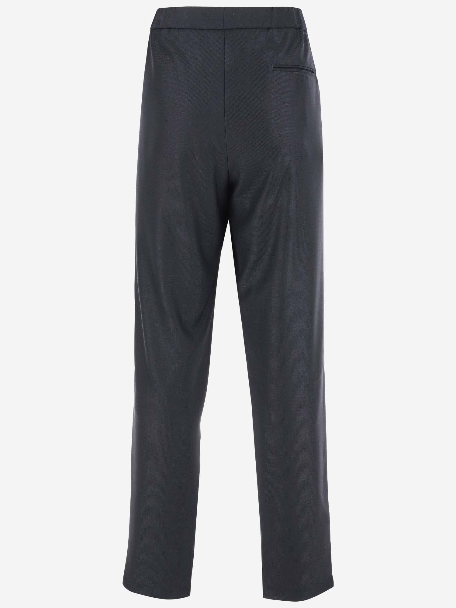 Shop Giorgio Armani Wool Pants In Black