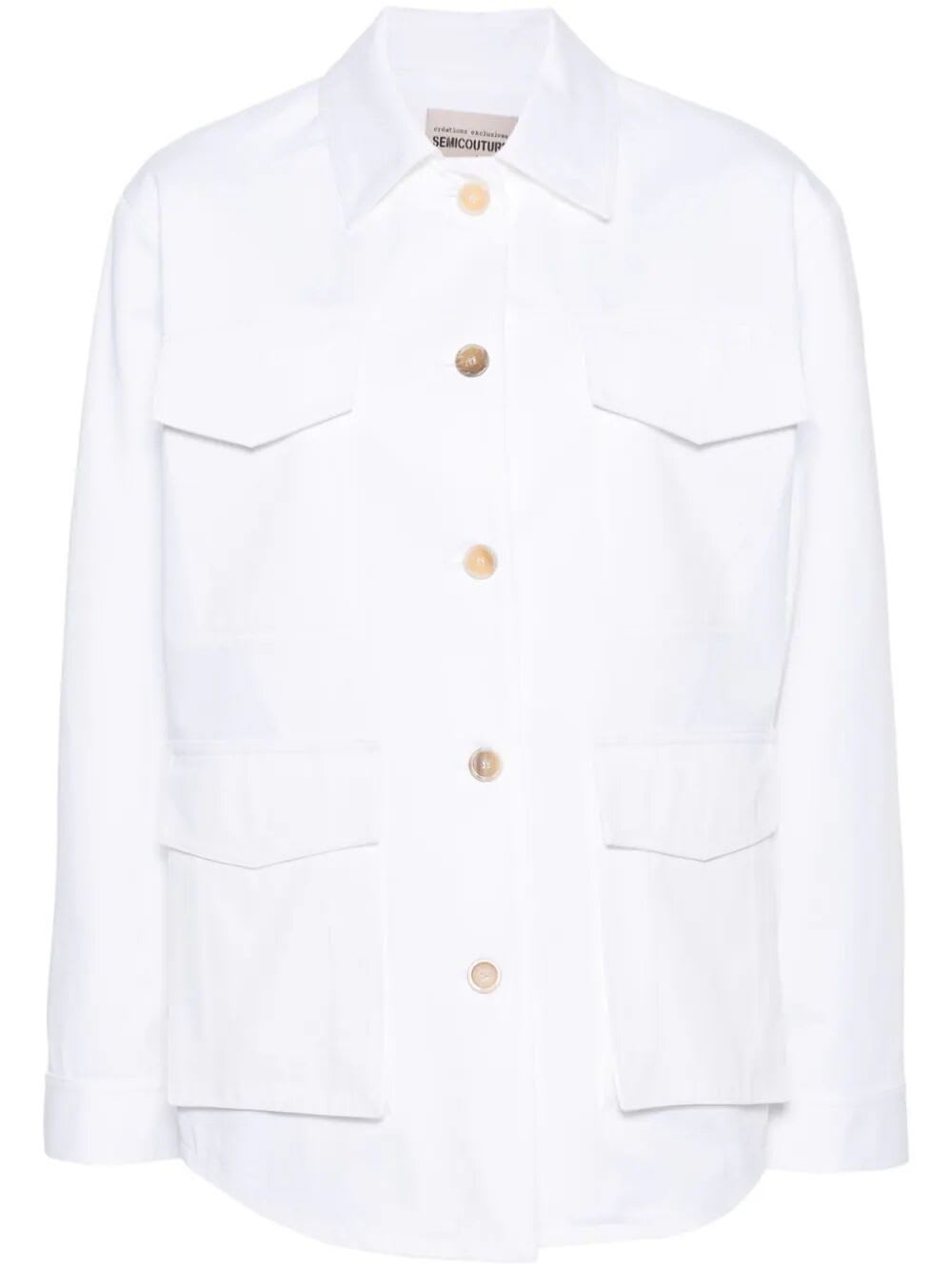 Shop Semicouture Carla Jacket In White