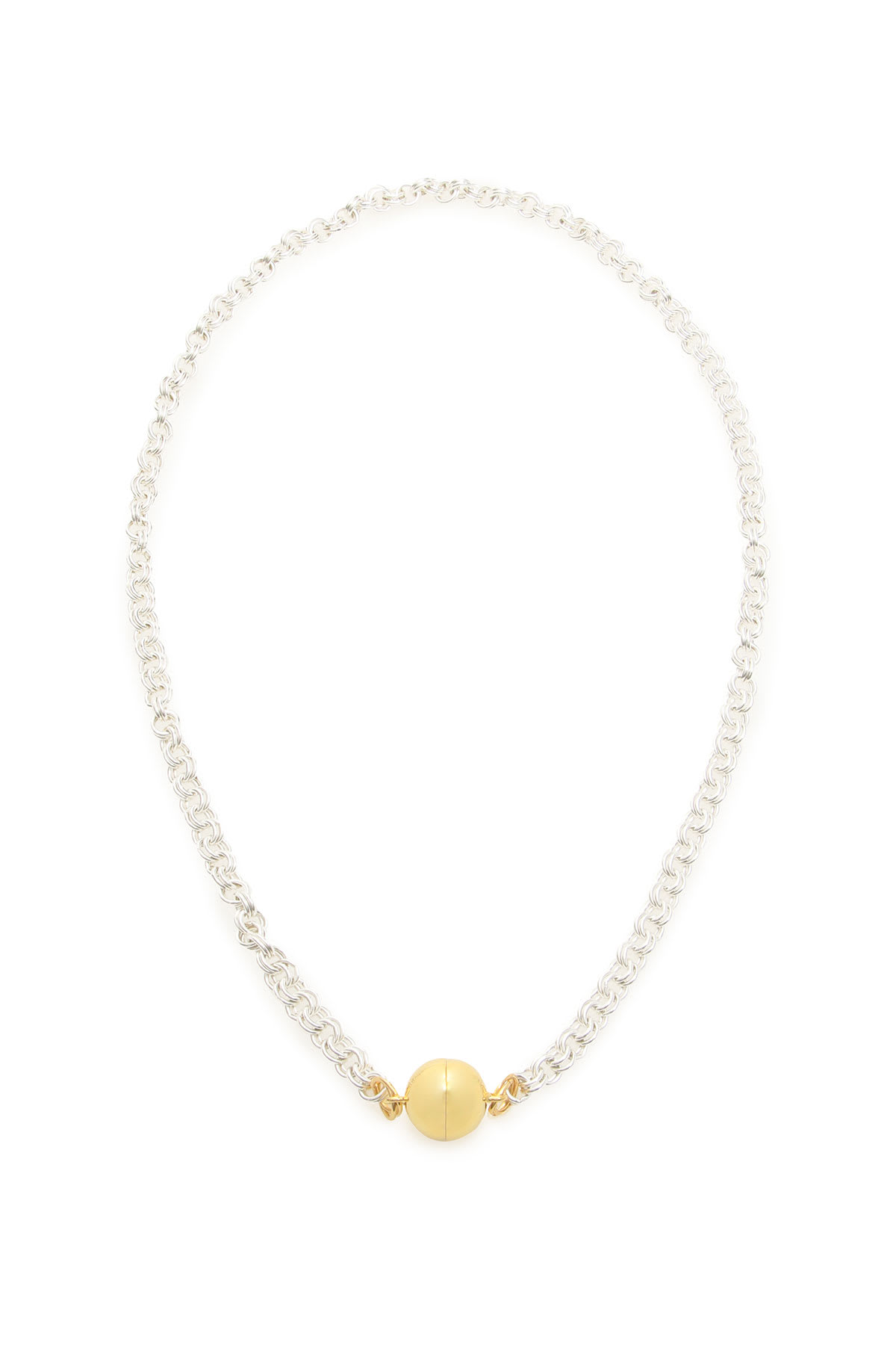 Timeless Pearly Chain Necklace With Magnetic Clasp