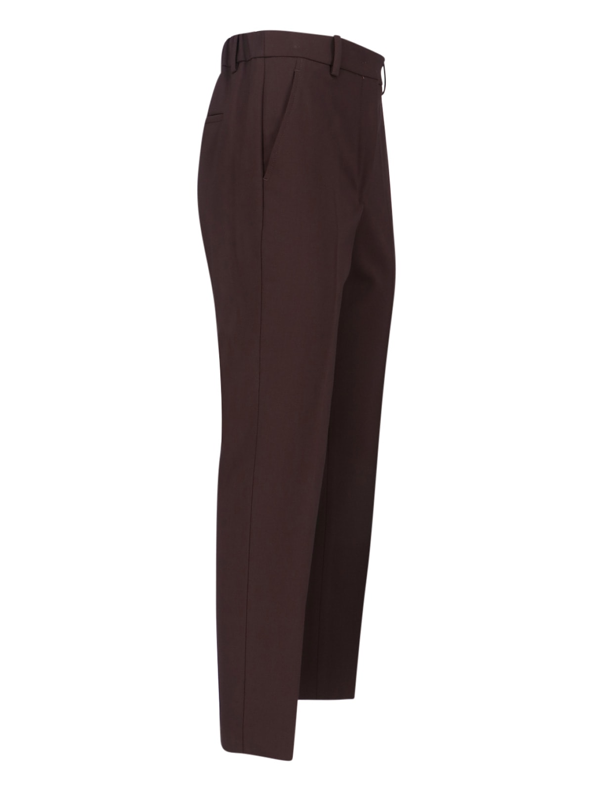 Incotex Straight Leg Trousers With Belt Loops And Pockets In Brown