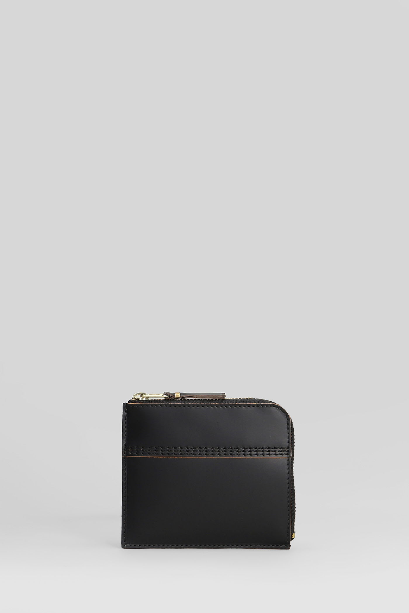Comme Des Garçons Wallet In Black Leather In Black