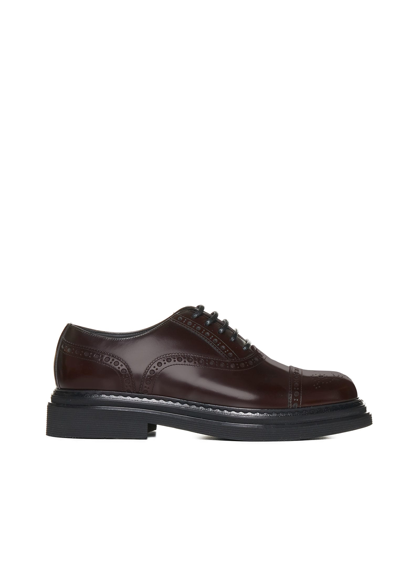 DOLCE & GABBANA BRUSHED LEATHER OXFORD SHOES