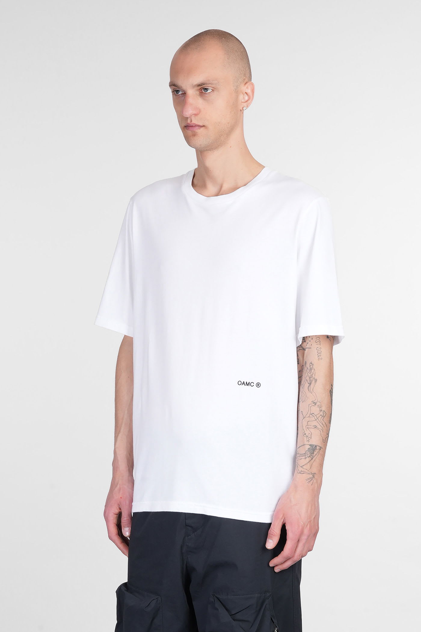Oamc T-shirt In White Cotton In White
