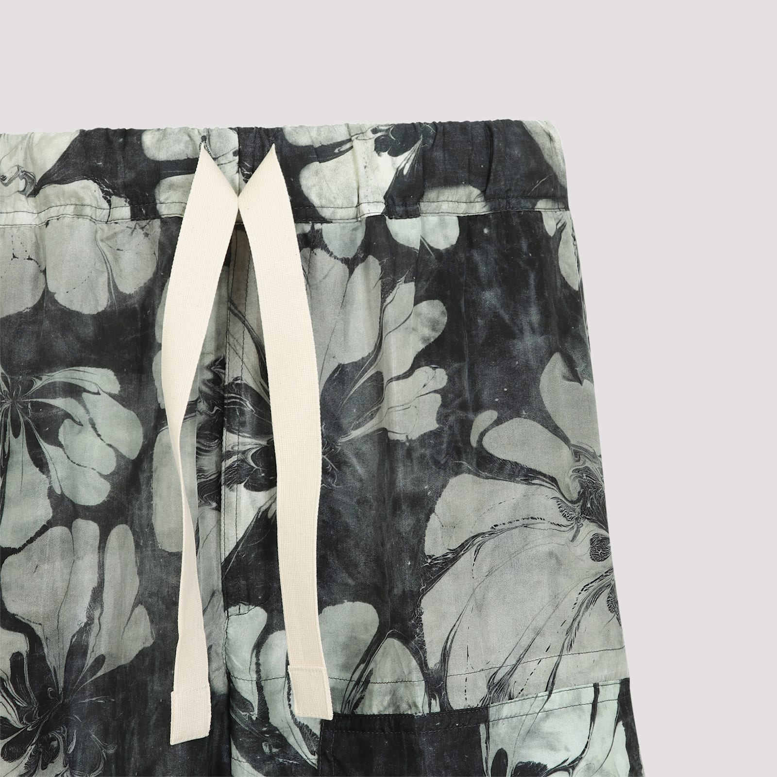 Dries Van Noten Drawstring Casual Pants In Green