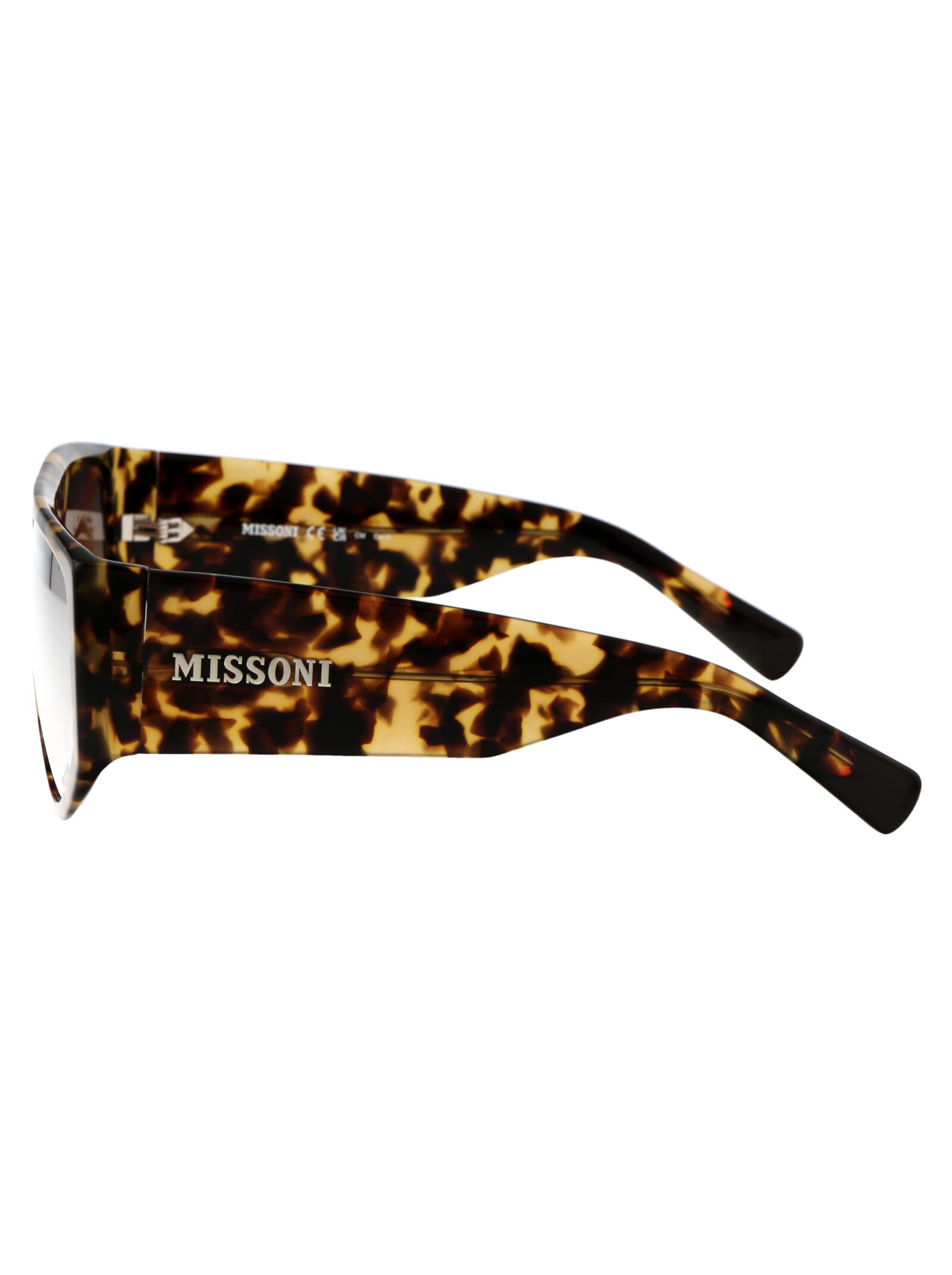 Shop Missoni Mis 0165/s Sunglasses In P65nq Brown Yellow Havana