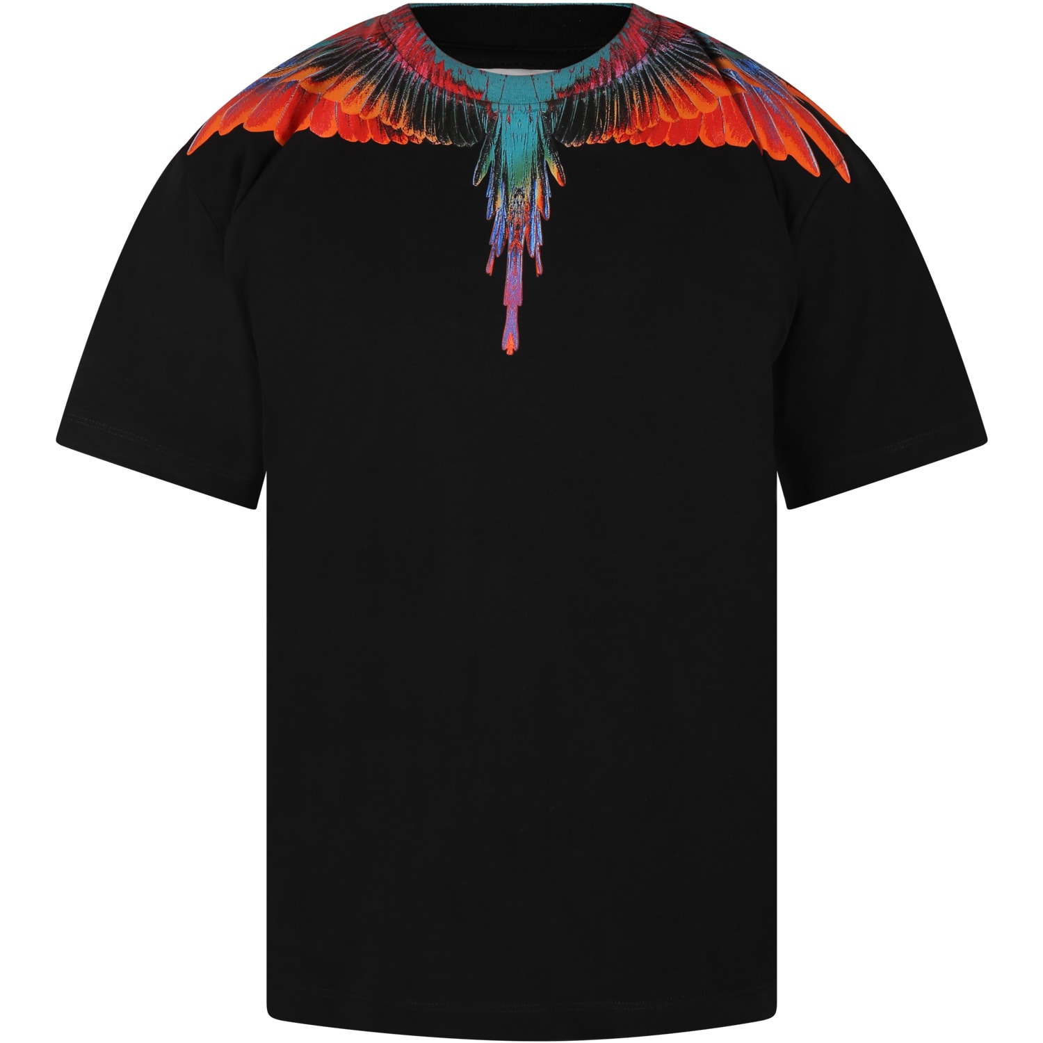 Marcelo Burlon Black T-shirt For Boy With Iconic Wings