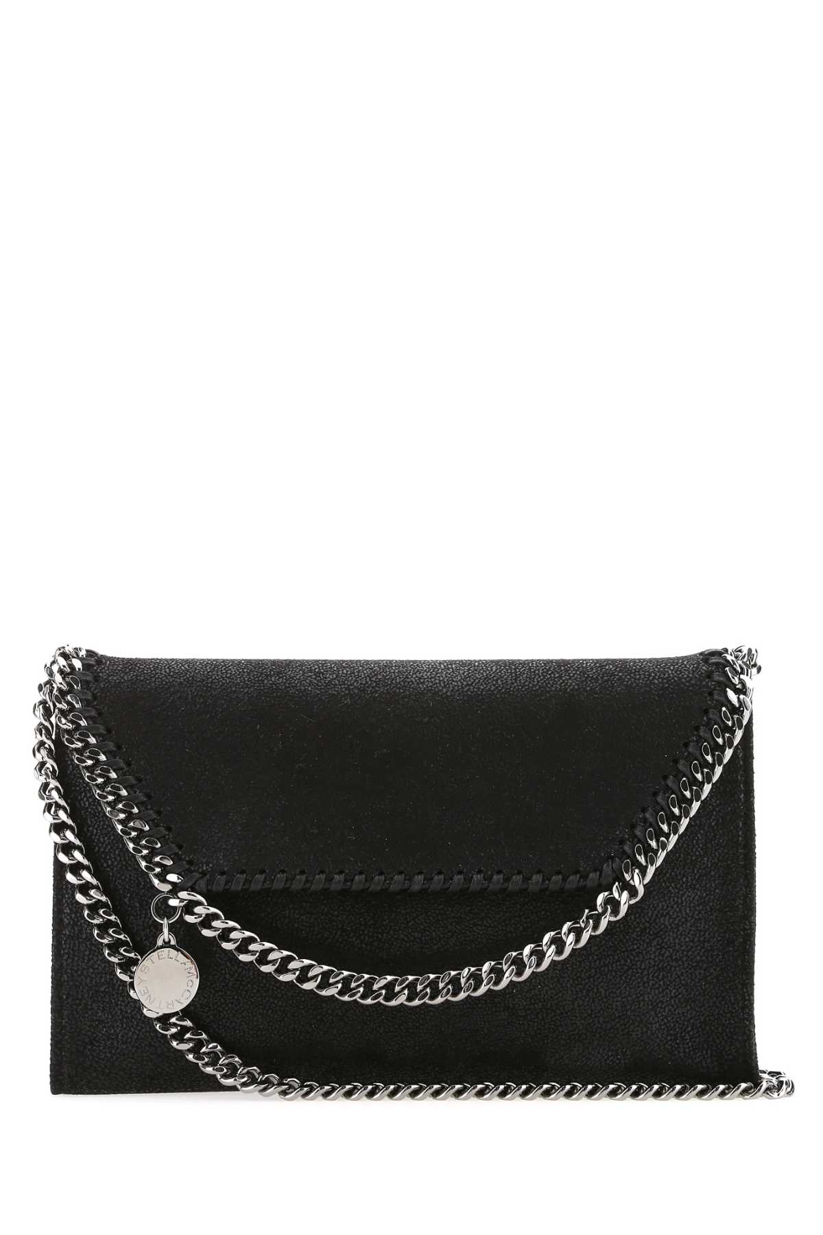 Stella Mccartney Mini Falabella Shaggy Dear Faux Leather Crossbody Bag In Black