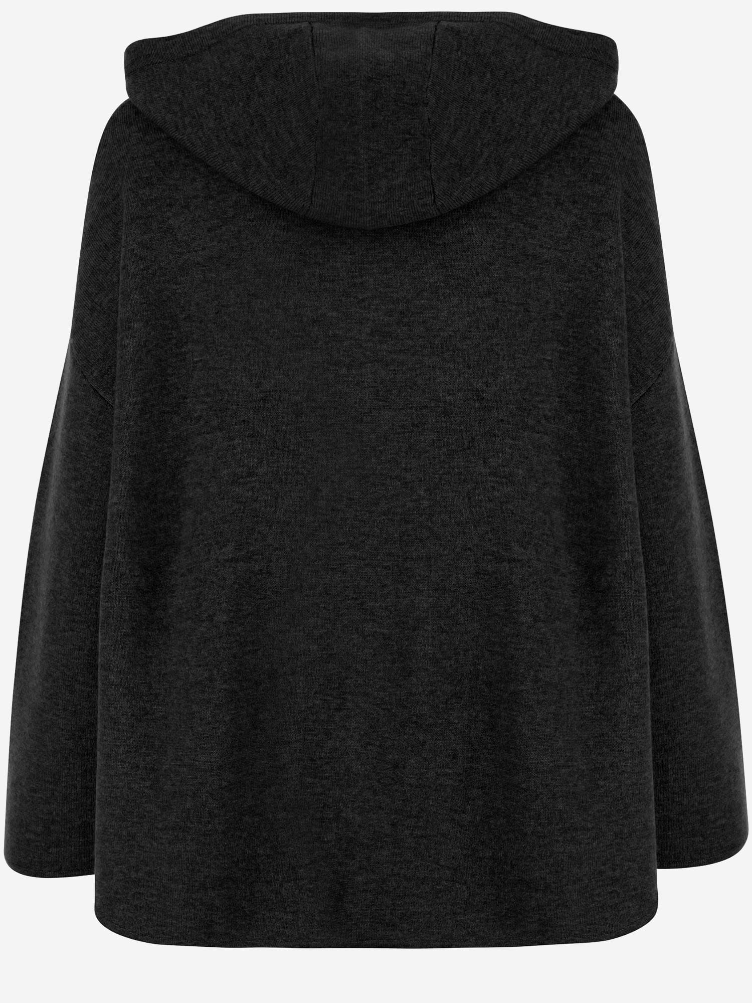 Allude Rib-knit Wool And Cashmere Sweatshirt With Adjustable Hood In Black