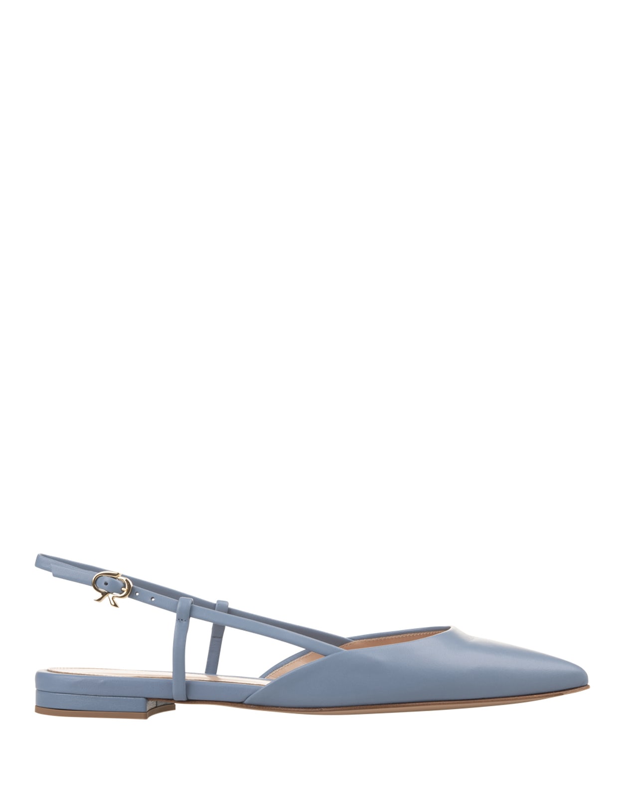 Shop Gianvito Rossi Ascent 05 Slingbacks In Light Blue Nappa Leather